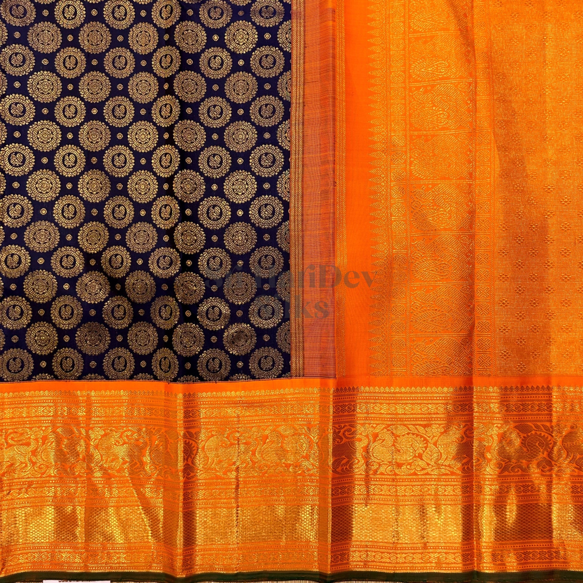 SHS8128 Kanchipuram Pure Handloom Silk Sari