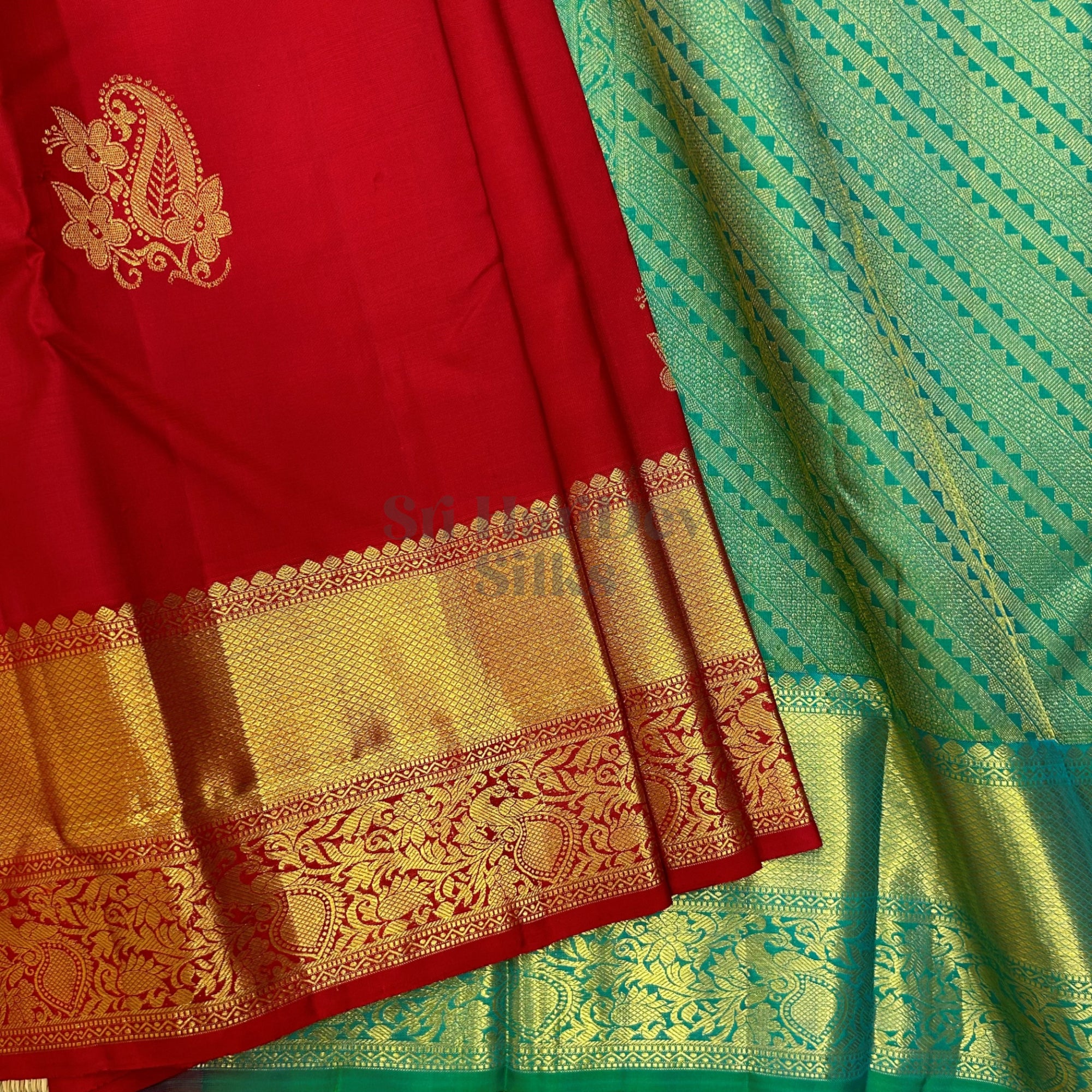 SHS7358 Kanchipuram Pure Handloom Silk Sari