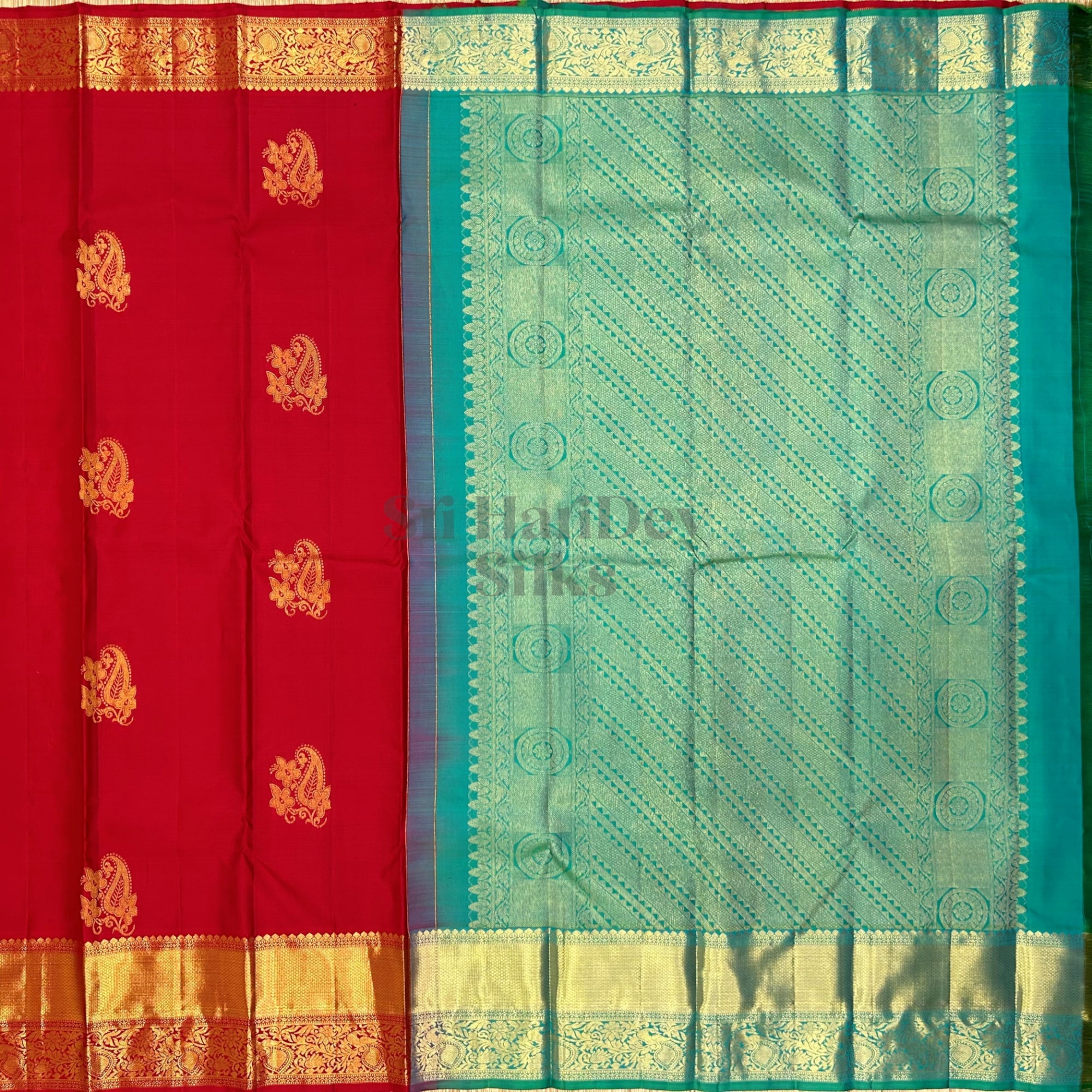 SHS7358 Kanchipuram Pure Handloom Silk Sari