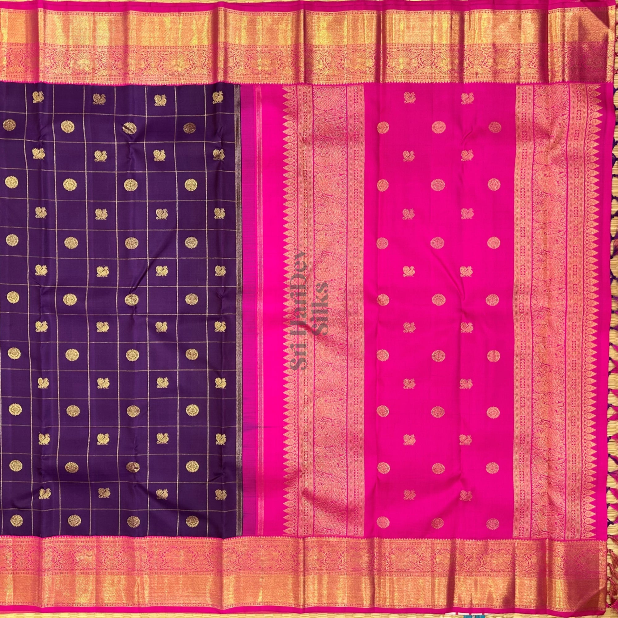 SHS9594 Kanchipuram Pure Handloom Silk Sari