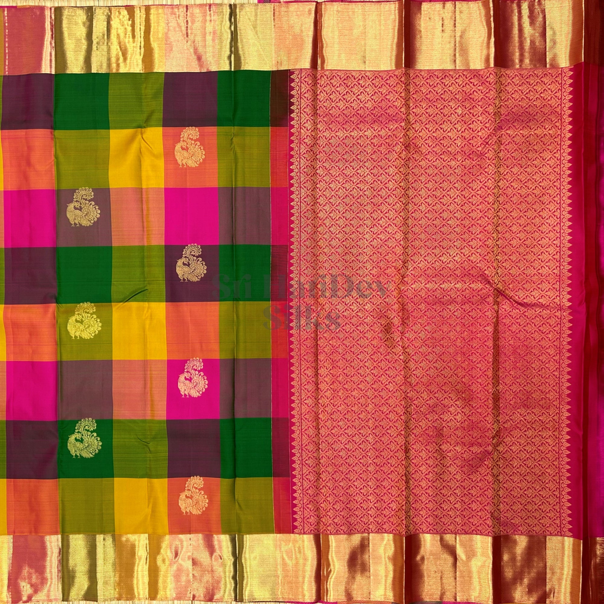SHS7988 Kanchipuram Pure Handloom Silk Sari