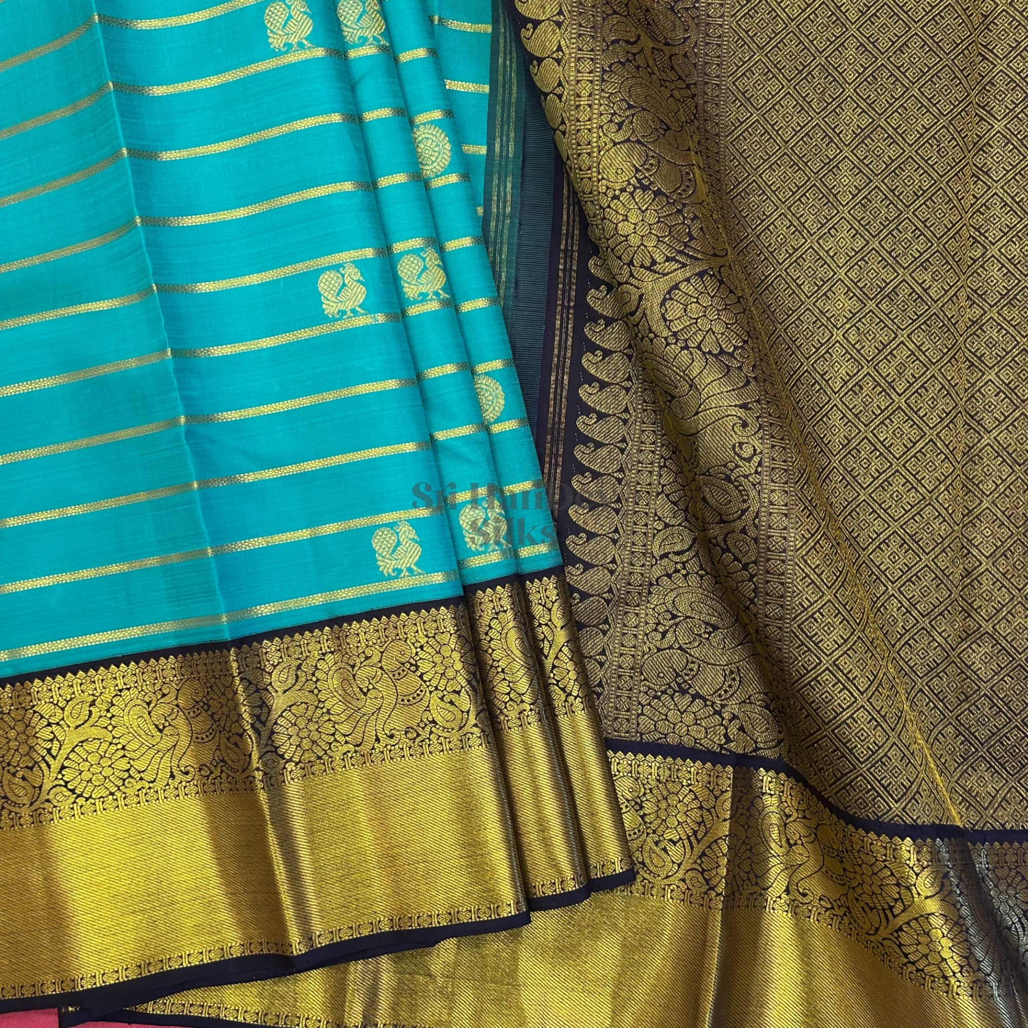 SHS9214 Kanchipuram Pure Handloom Silk Sari