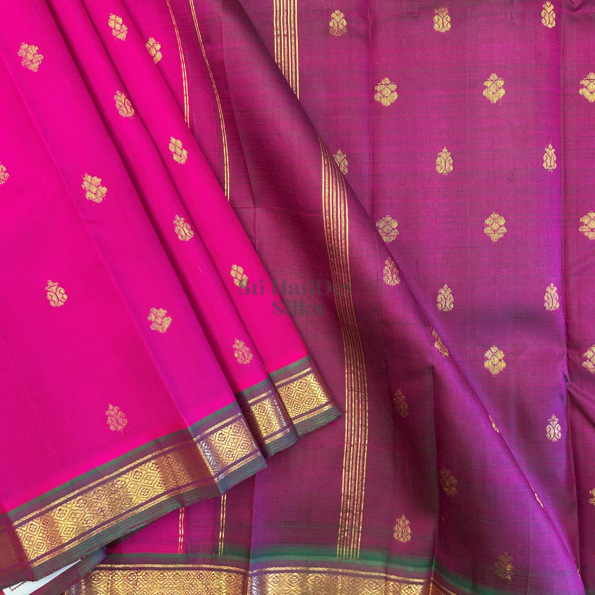 SHS8766 Kanchipuram OneSide Border Saree