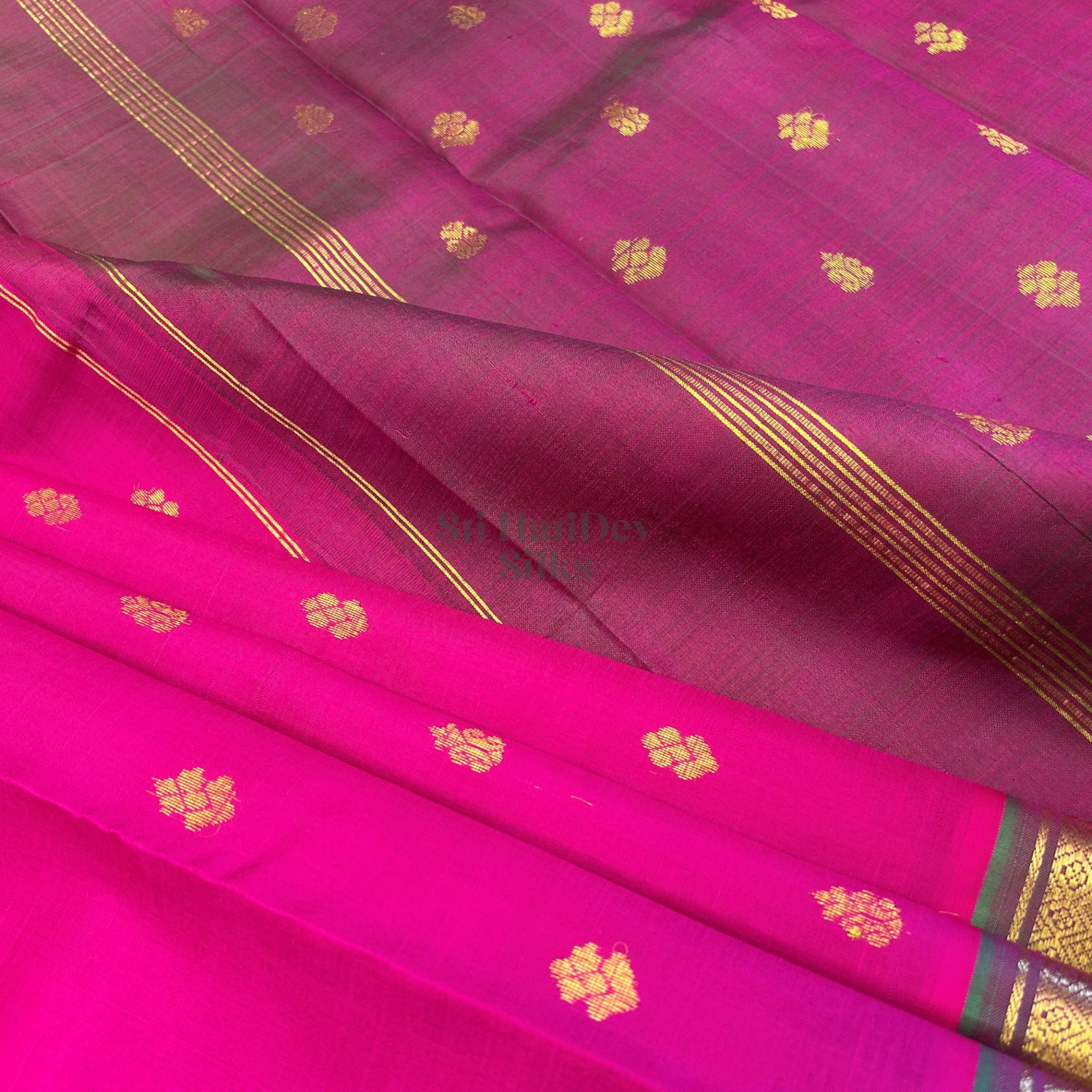 SHS8766 Kanchipuram OneSide Border Saree