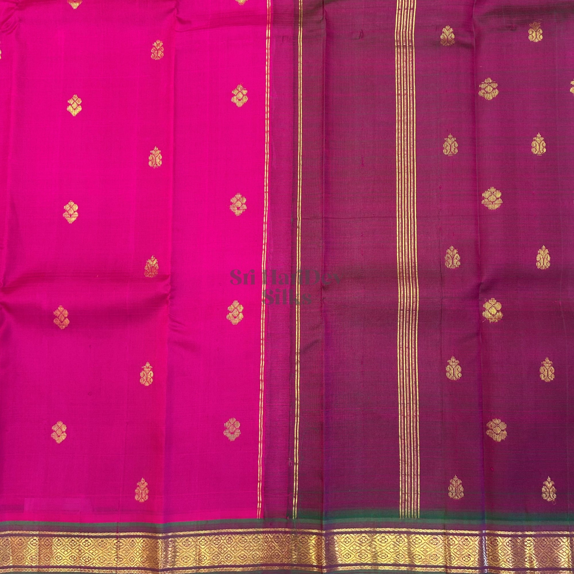 SHS8766 Kanchipuram OneSide Border Saree