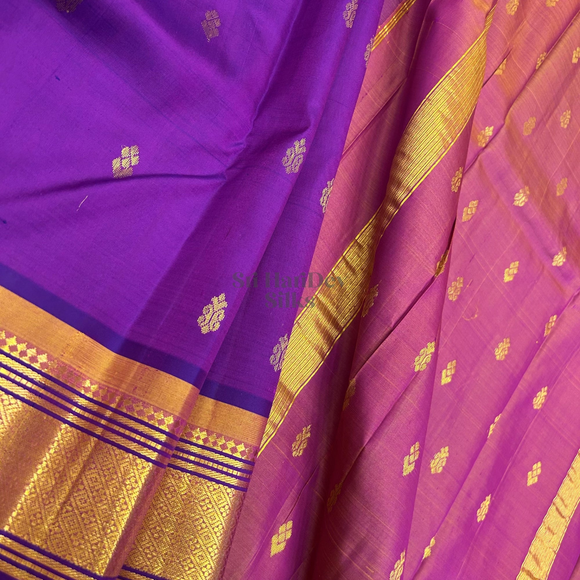 SHS8771 Kanchipuram OneSide Border Saree