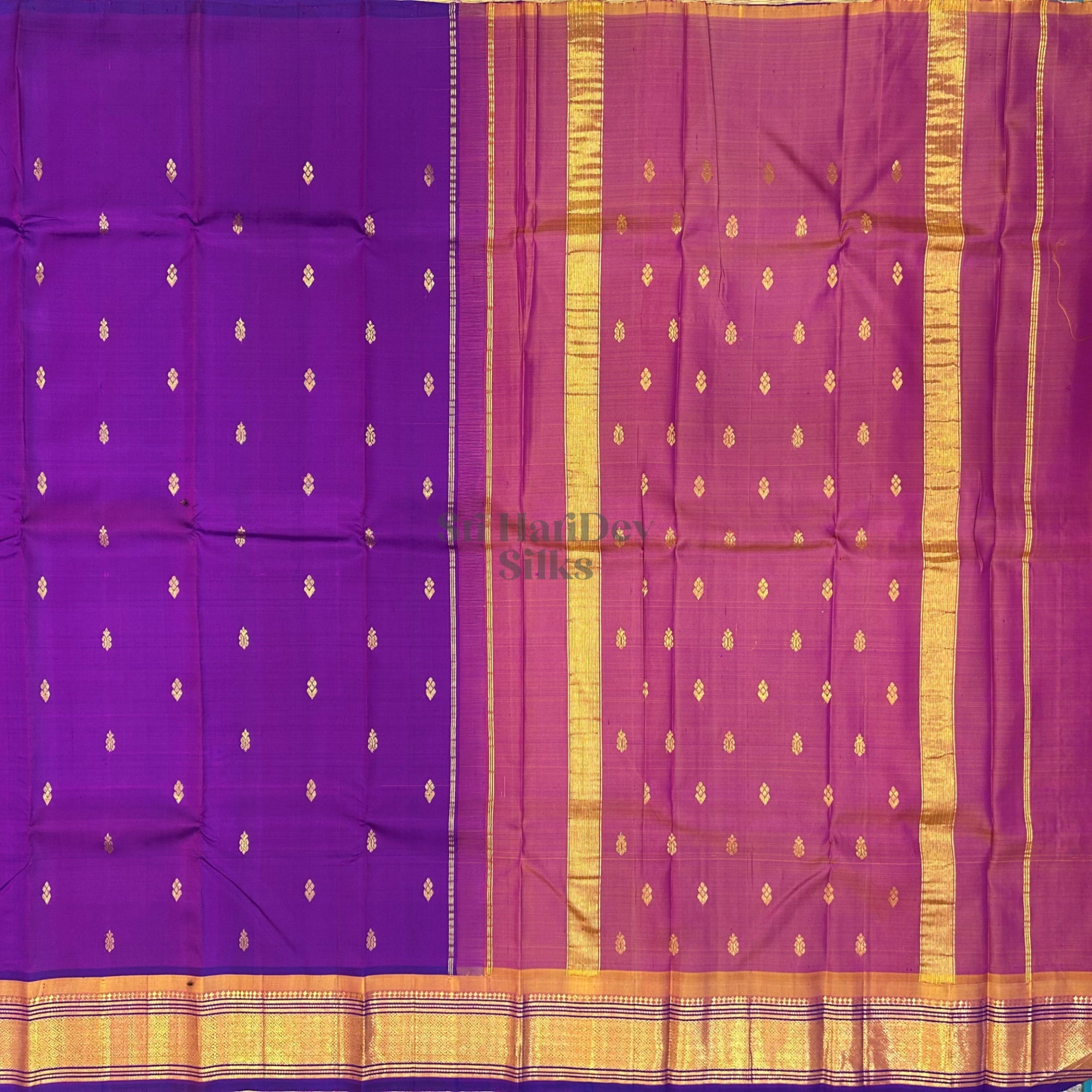 SHS8771 Kanchipuram OneSide Border Saree