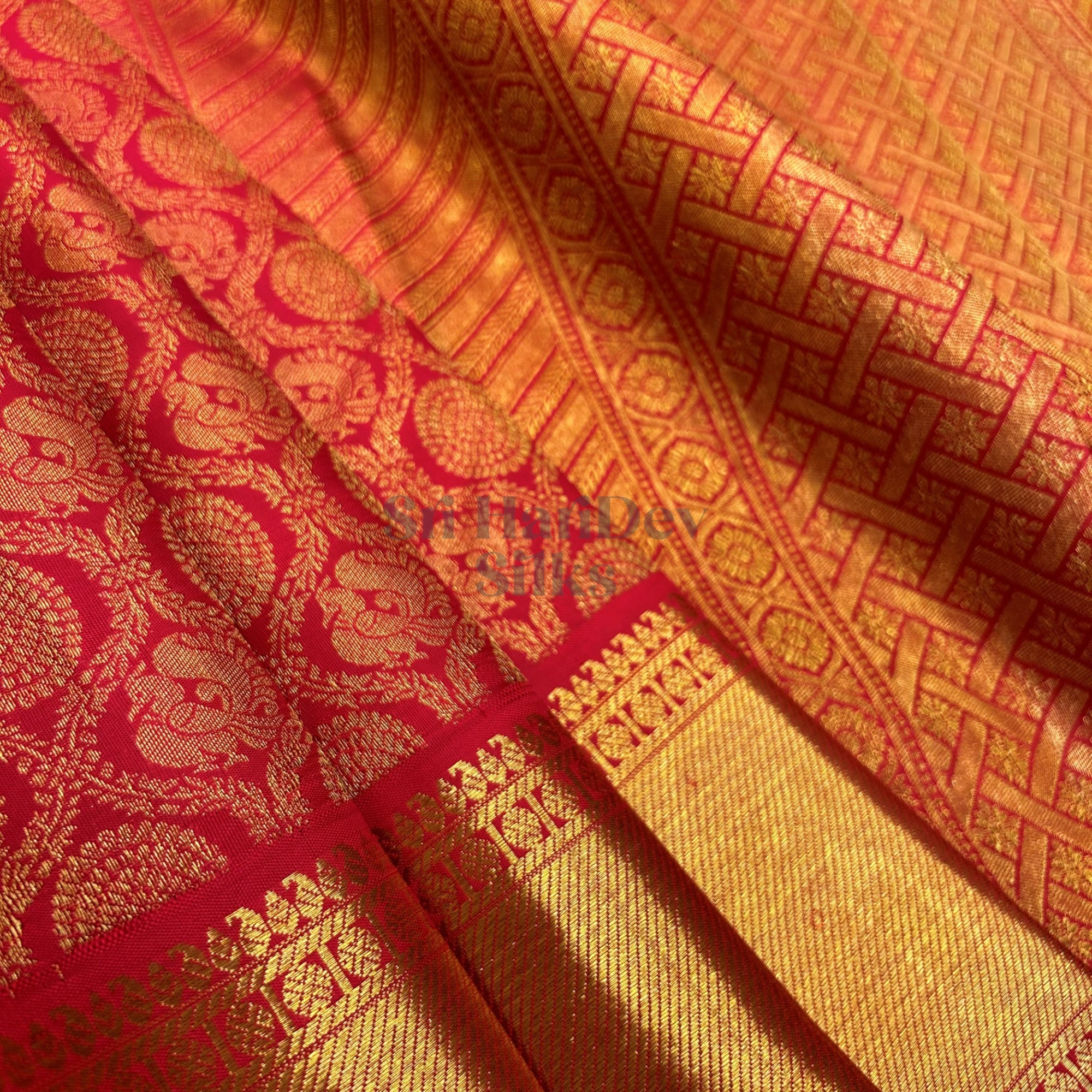 SHS7744 Kanchipuram Wedding Silk Sari