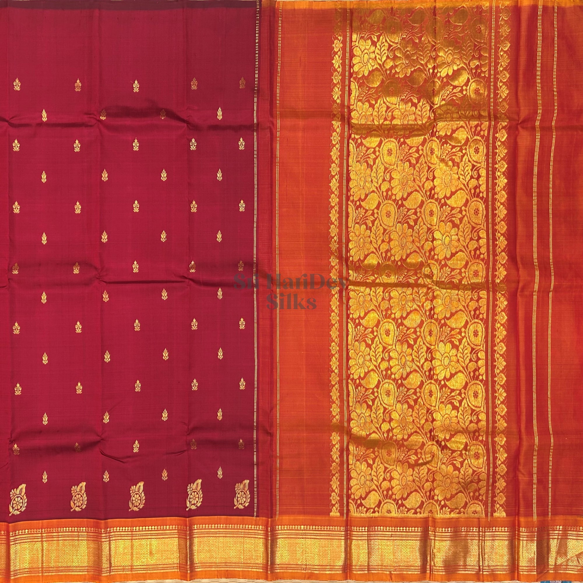 SHS8773 Kanchipuram OneSide Border Saree