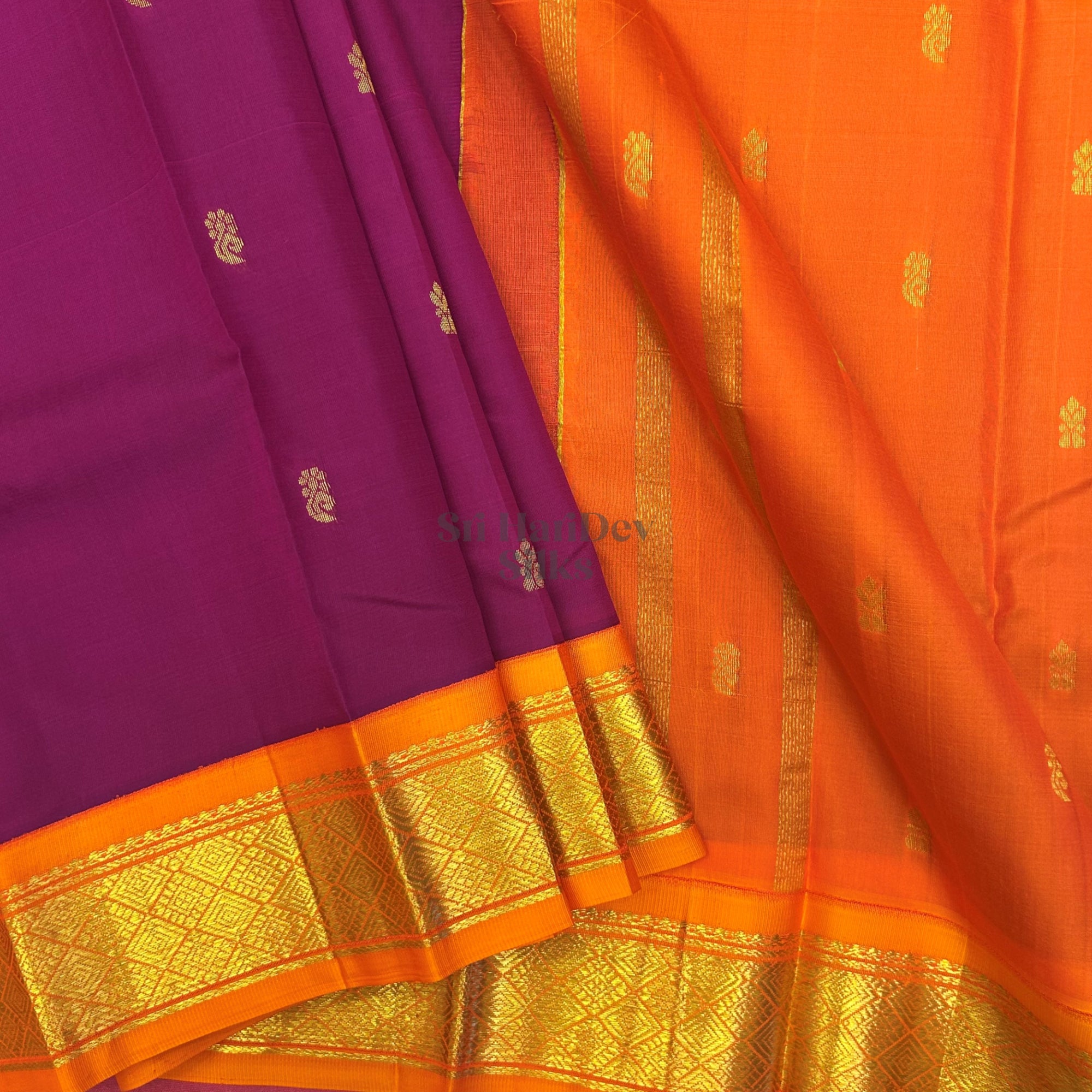 SHS8776 Kanchipuram OneSide Border Saree