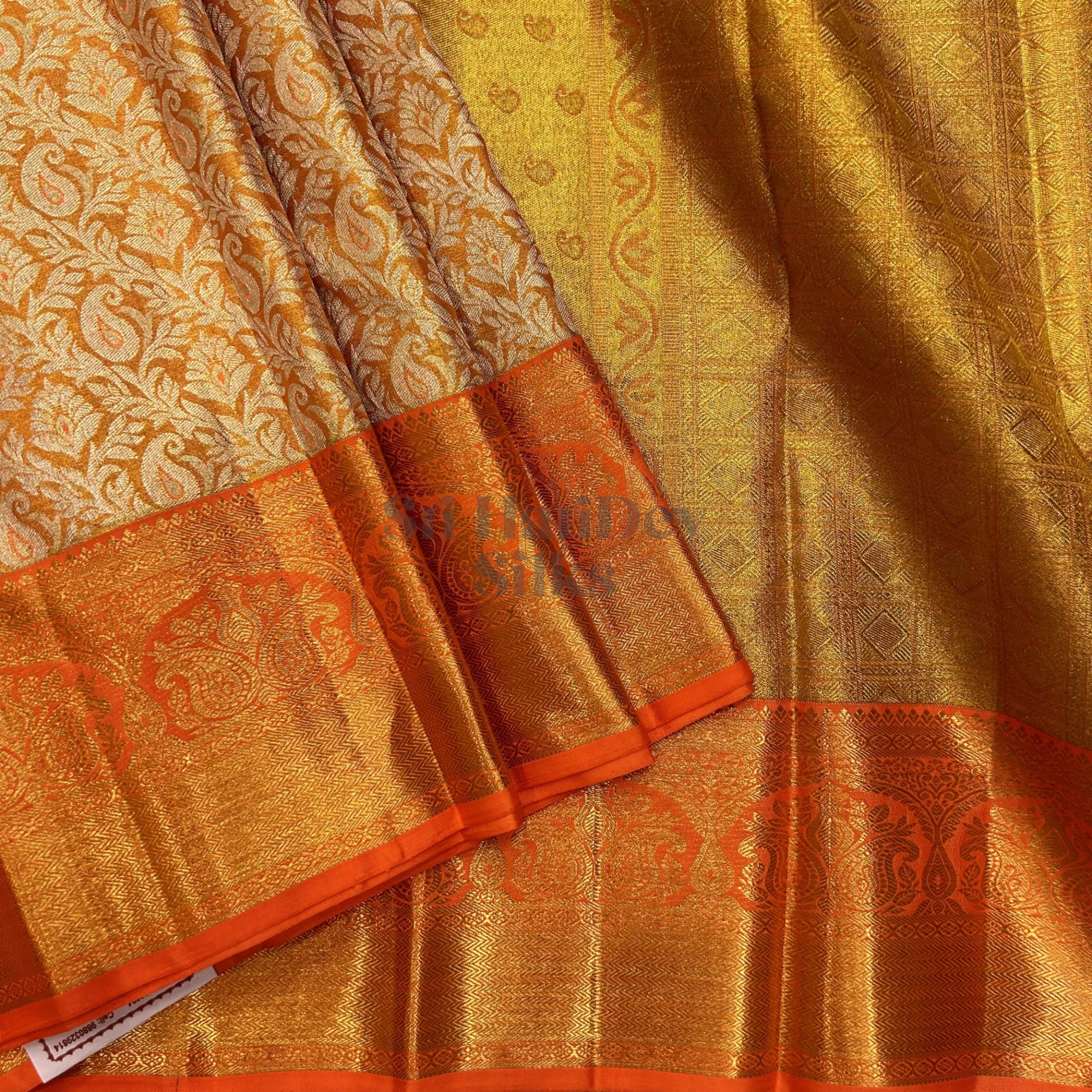 SHS7992 Kanchipuram Wedding Silk Sari
