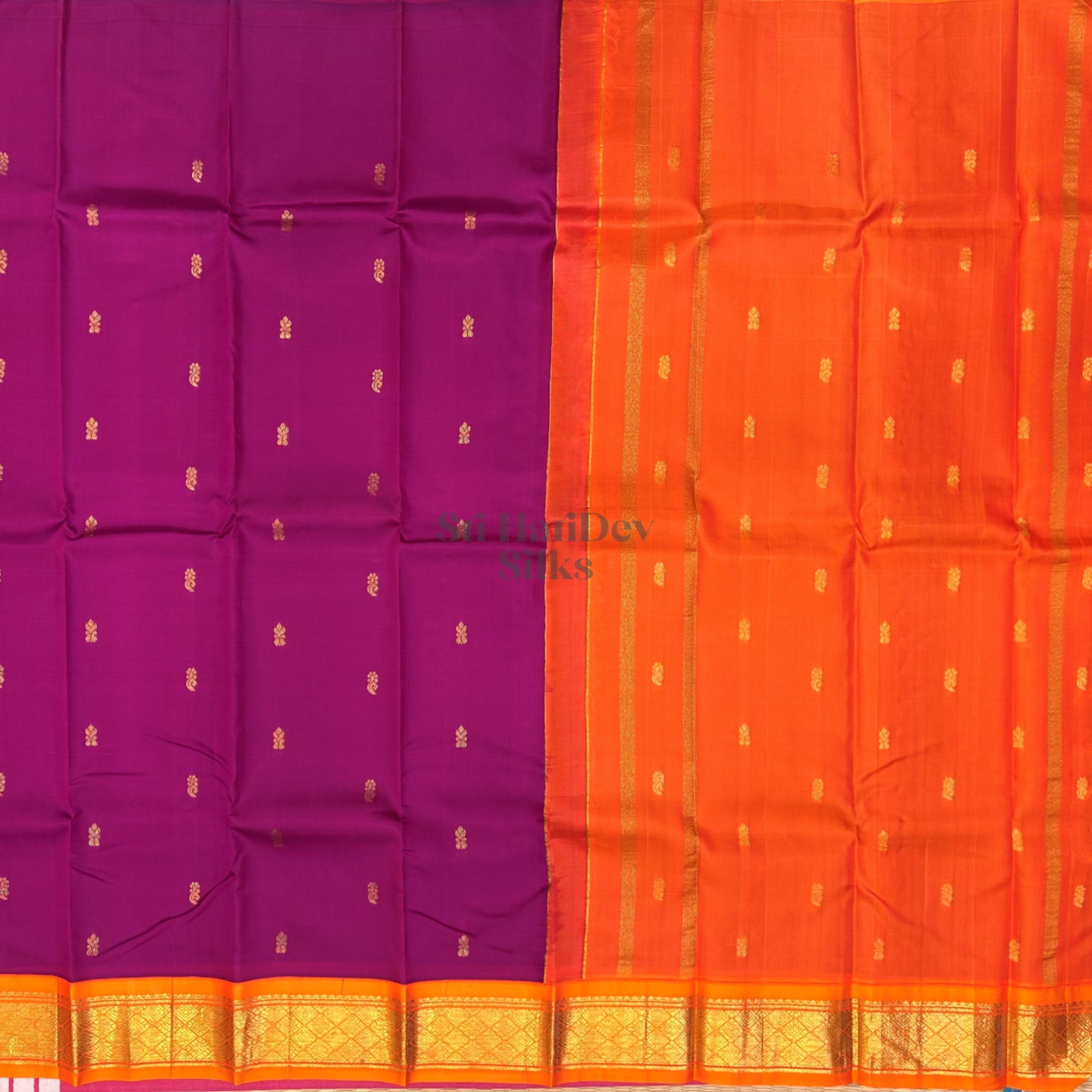 SHS8776 Kanchipuram OneSide Border Saree