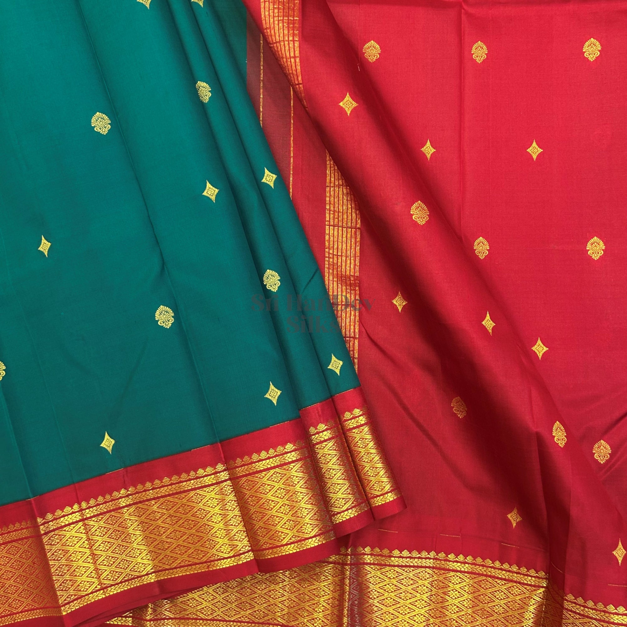 SHS8778 Kanchipuram OneSide Border Saree