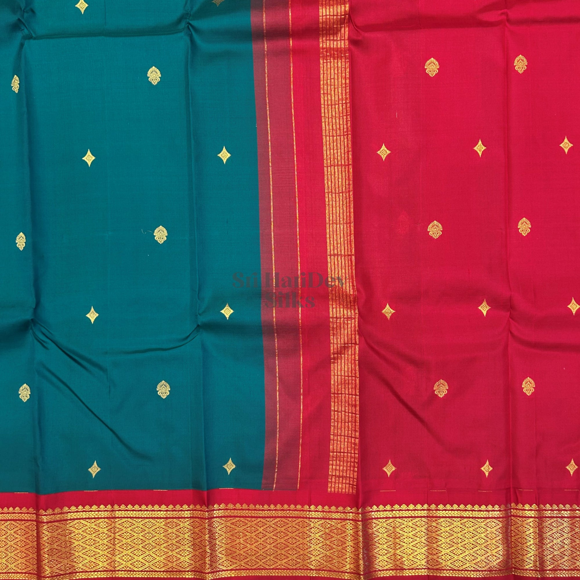 SHS8778 Kanchipuram OneSide Border Saree