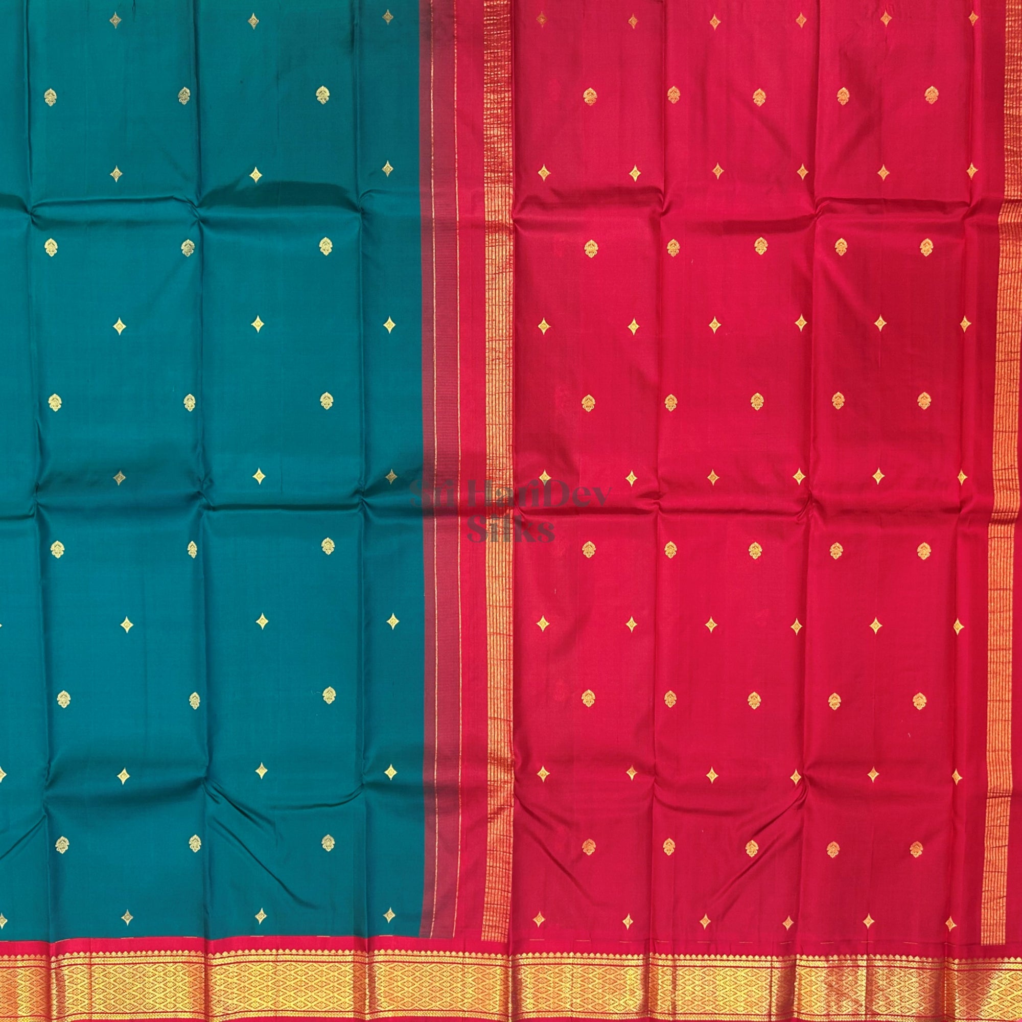 SHS8778 Kanchipuram OneSide Border Saree