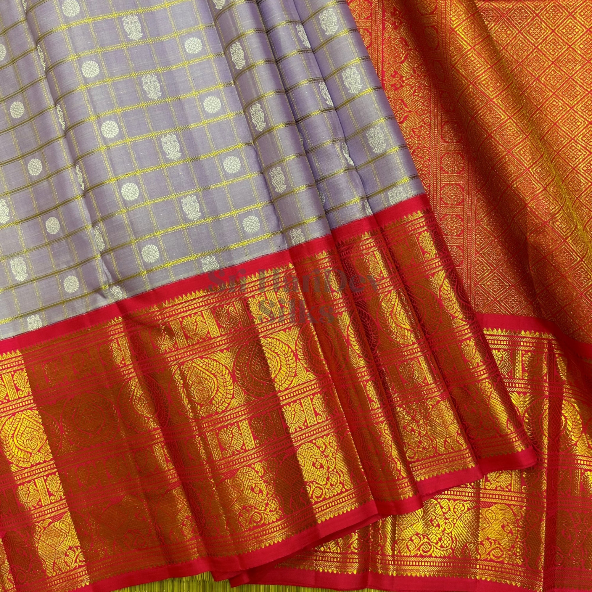 SHS7261 Kanchipuram Pure Handloom Silk Sari