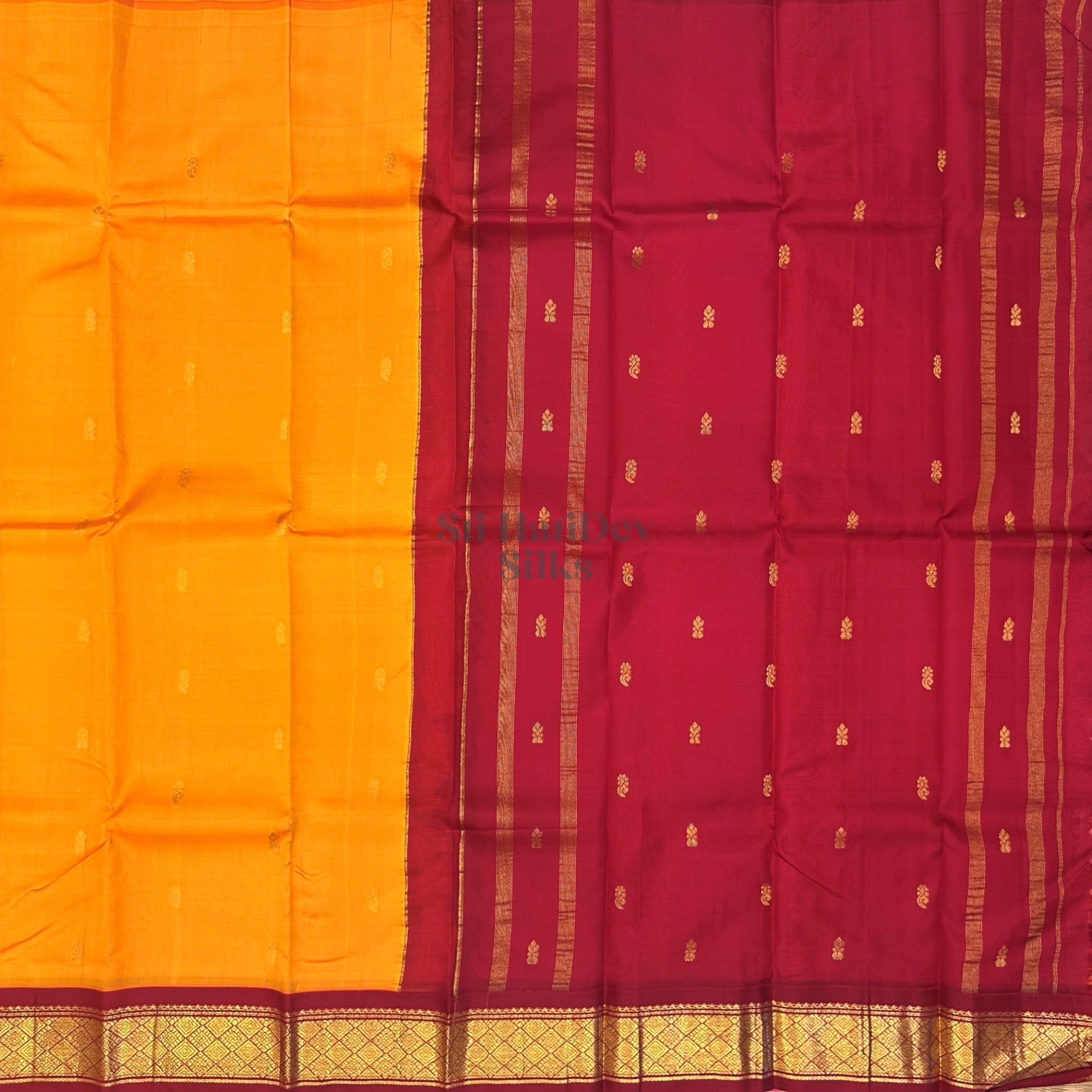SHS8775 Kanchipuram OneSide Border Saree