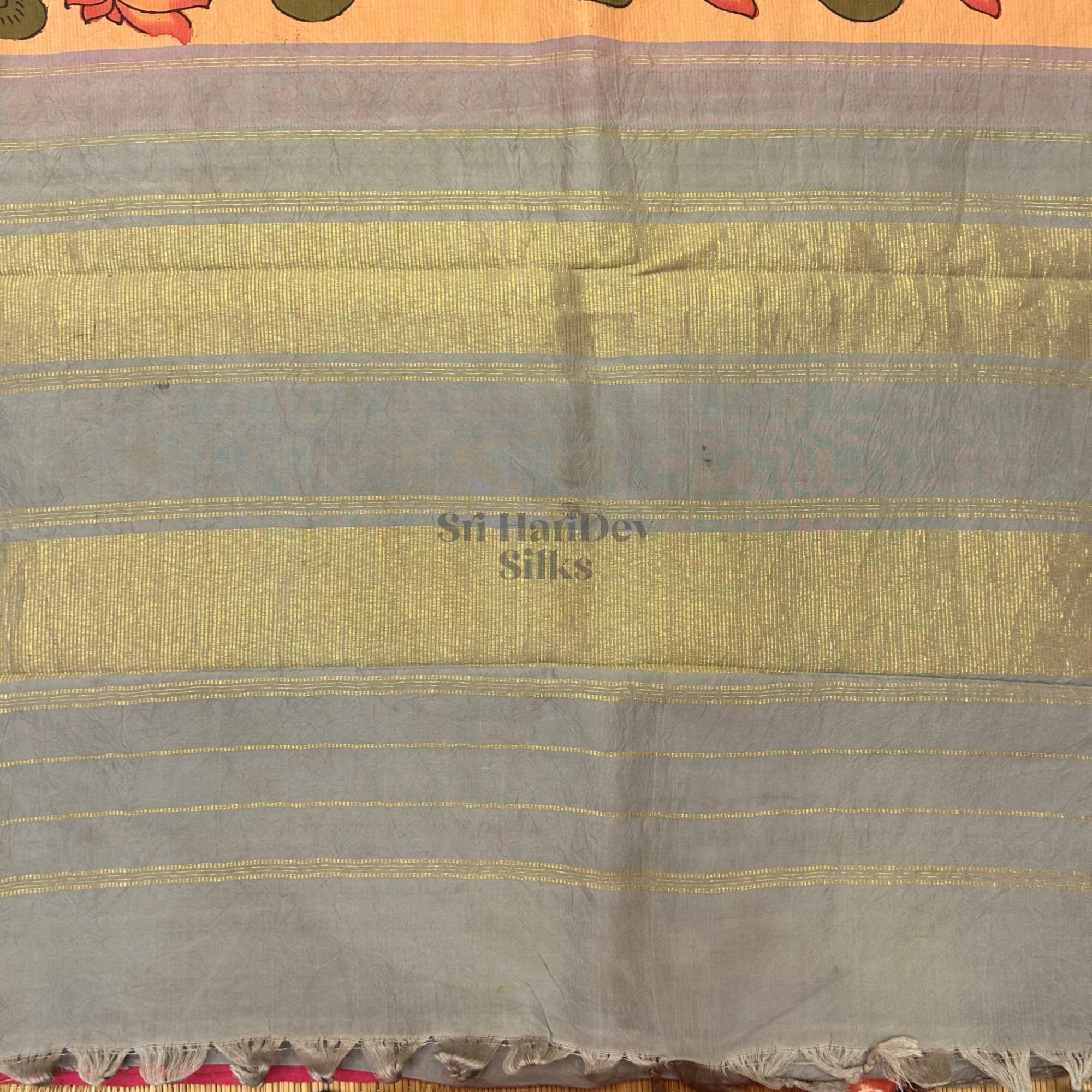 SHS9052 Kanchipuram Handpainted kalamkari Silk Saree