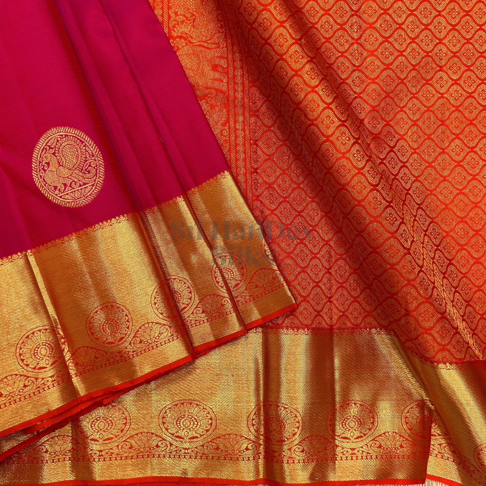 SHS7361 Kanchipuram Pure Handloom Silk Sari