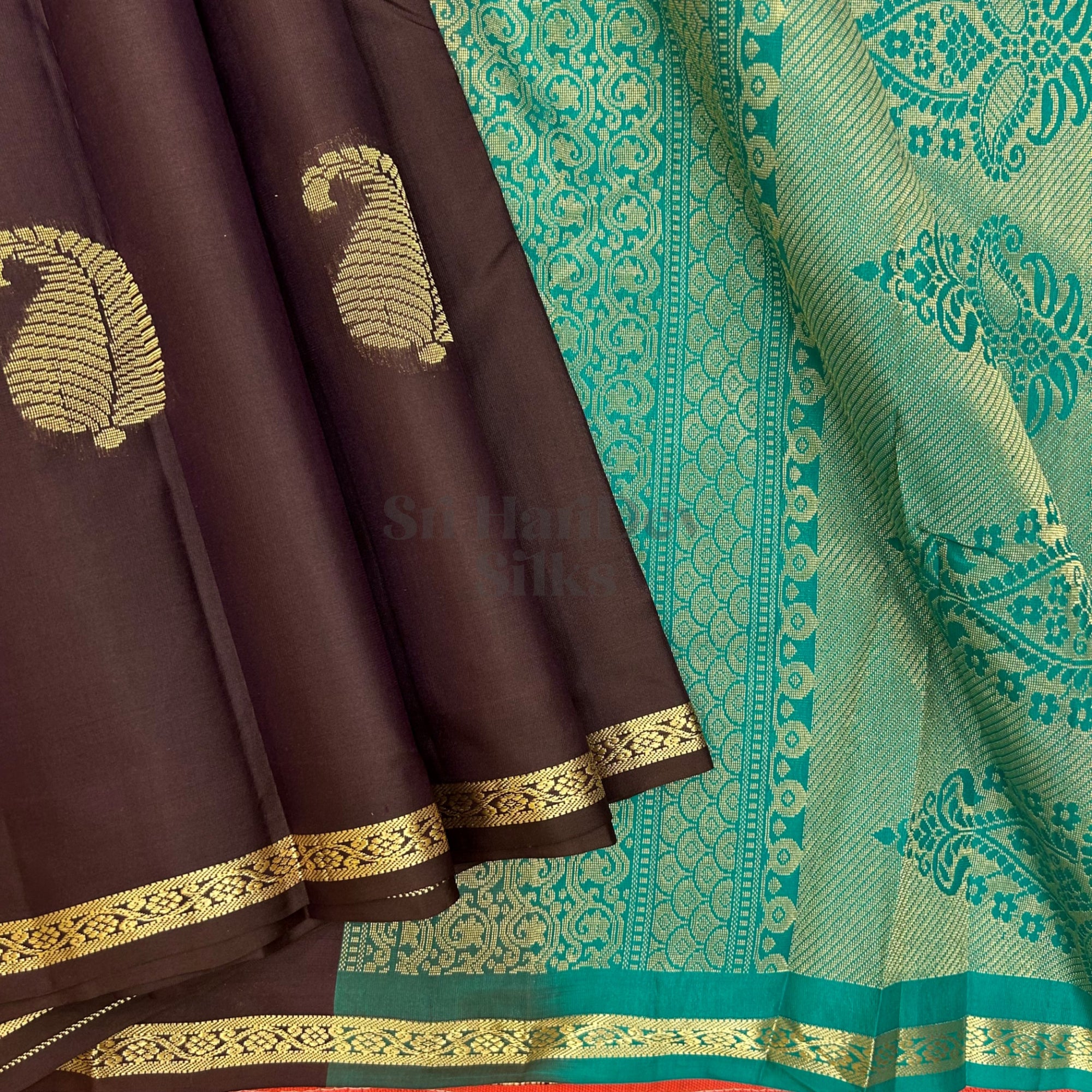 SHS7193 Kanchipuram Pure Handloom Silk Sari