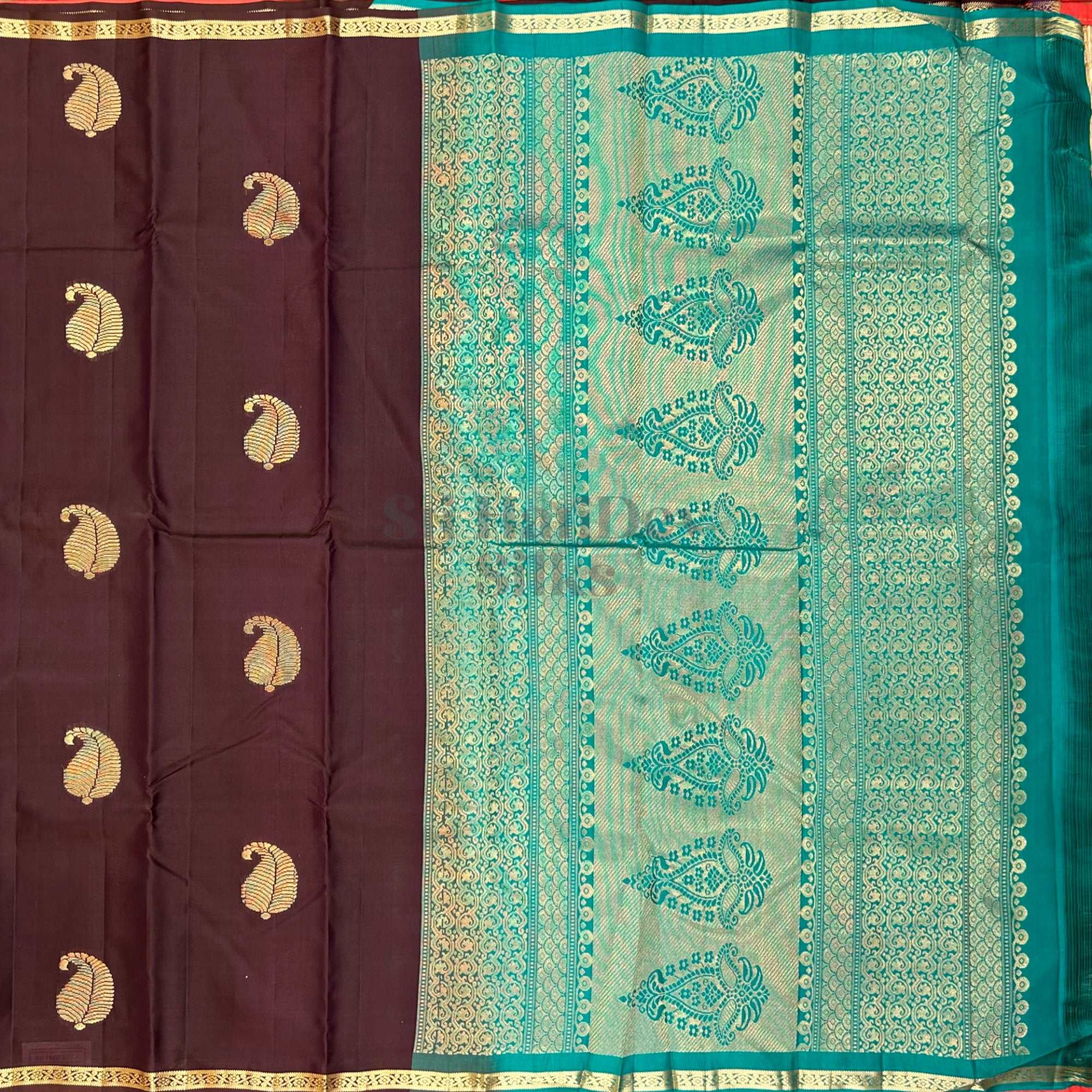 SHS7193 Kanchipuram Pure Handloom Silk Sari