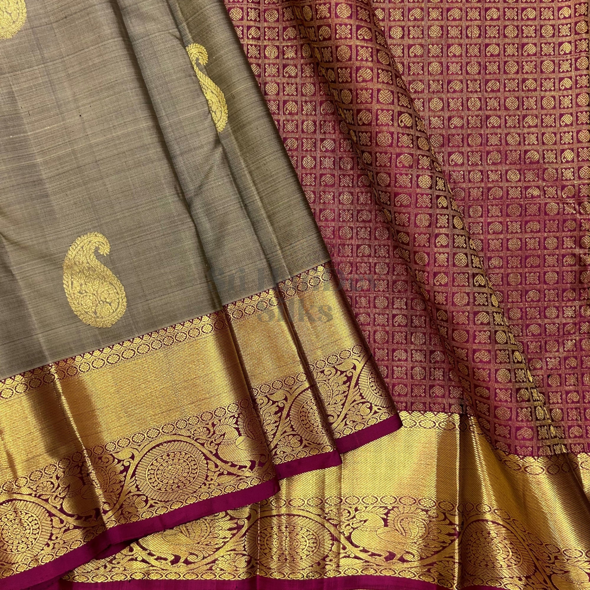SHS7363 Kanchipuram Pure Handloom Silk Sari