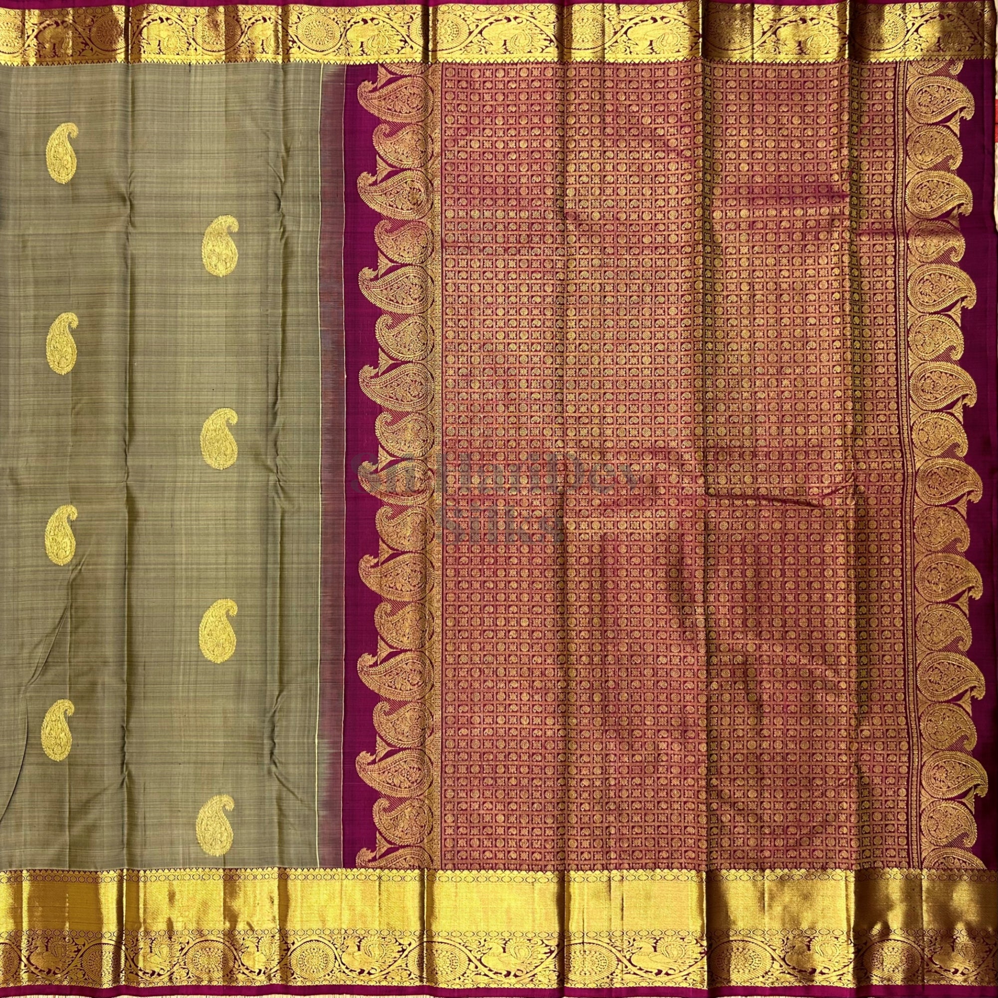 SHS7363 Kanchipuram Pure Handloom Silk Sari