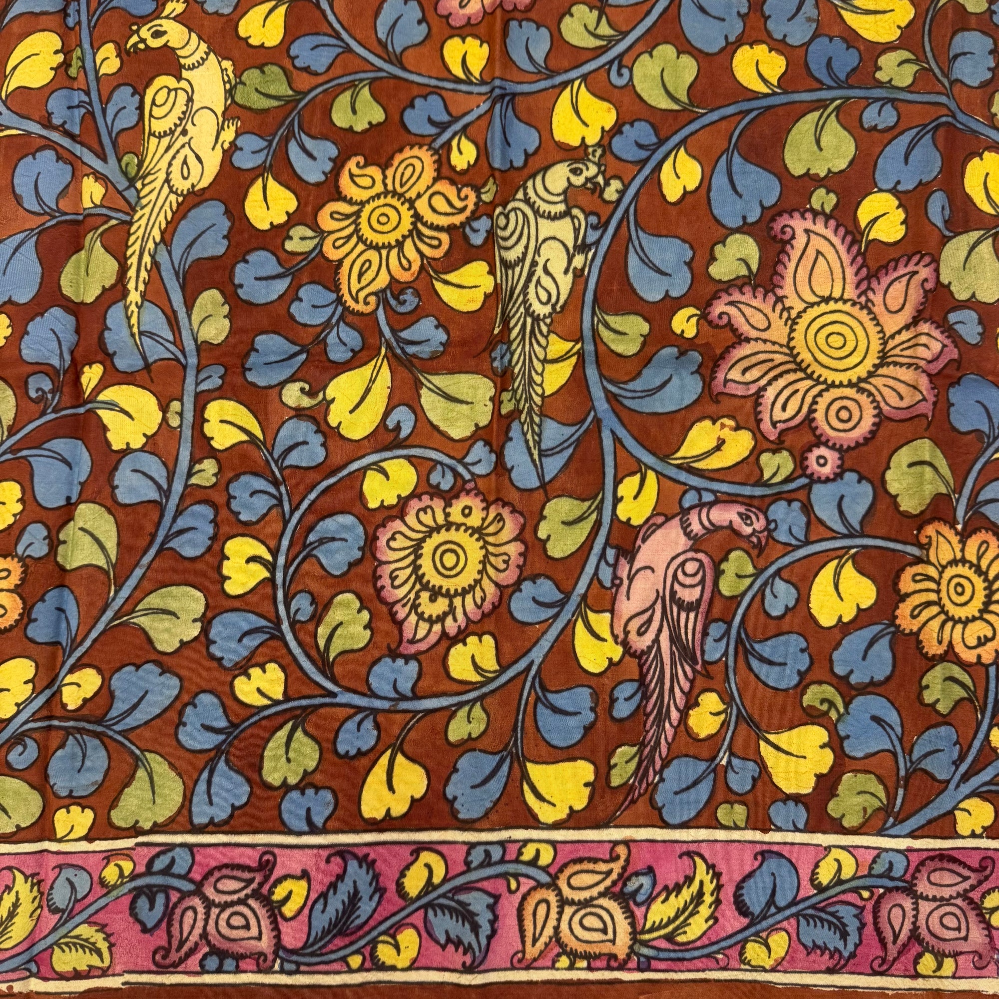 SHSKAL11 Kanchipuram Hand Painted kalamkari Silk Blouse