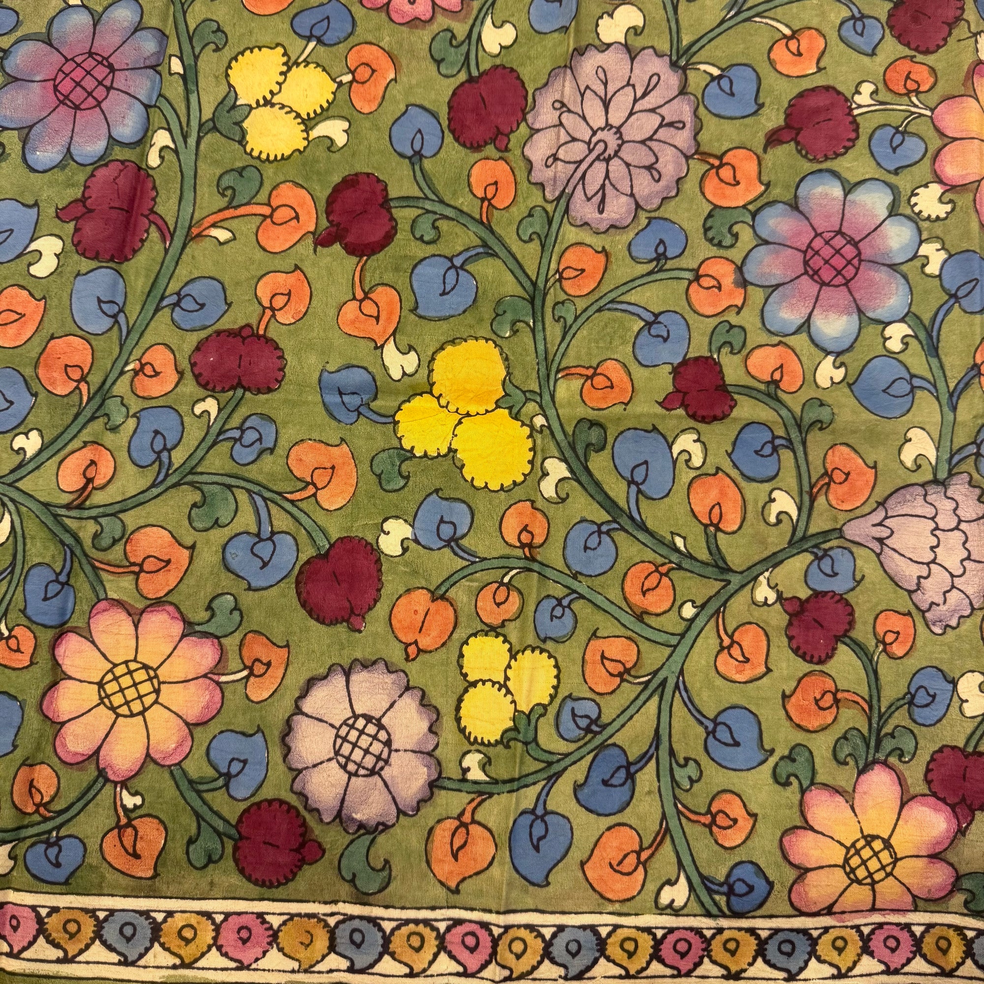 SHSKAL12 Kanchipuram Hand Painted kalamkari Silk Blouse