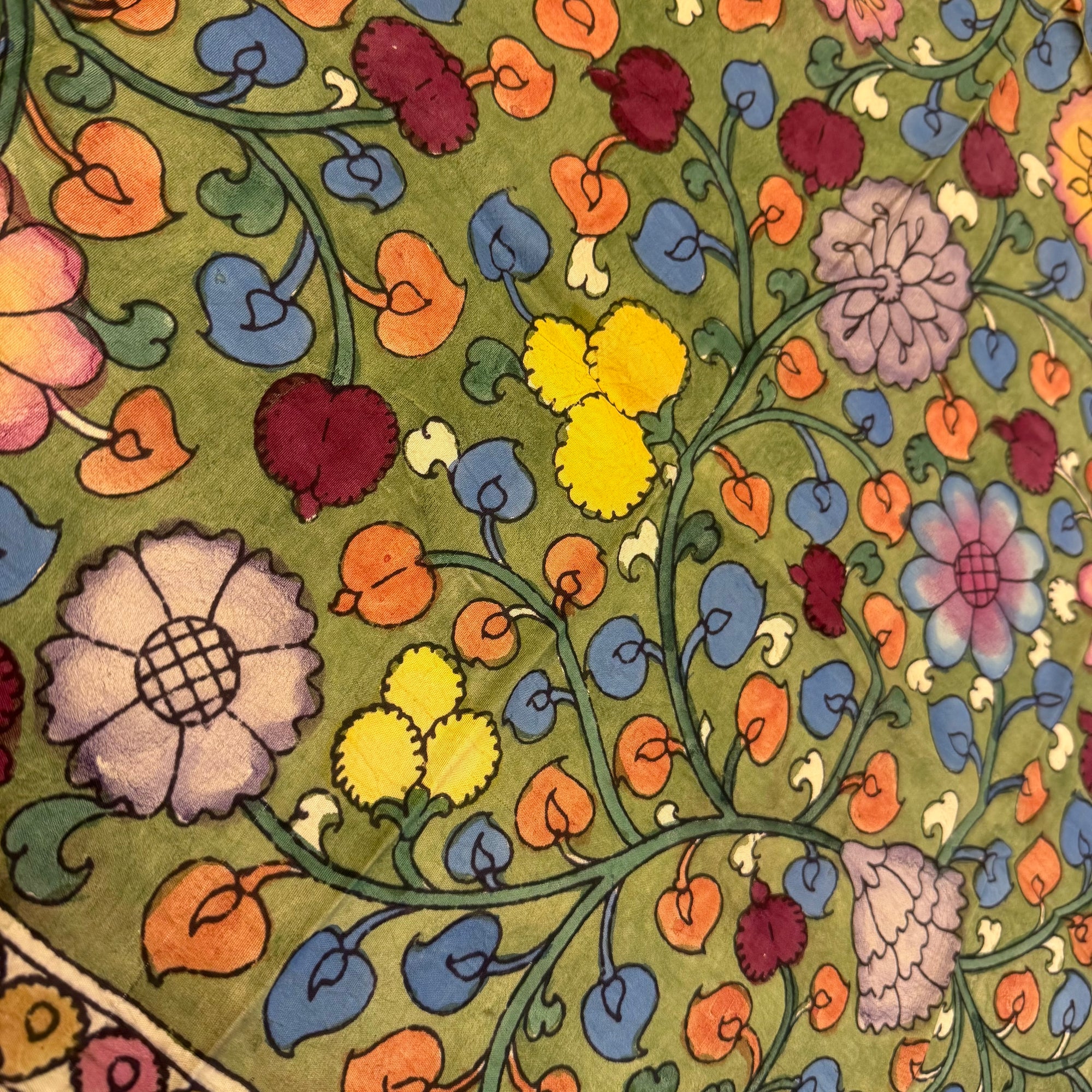 SHSKAL12 Kanchipuram Hand Painted kalamkari Silk Blouse