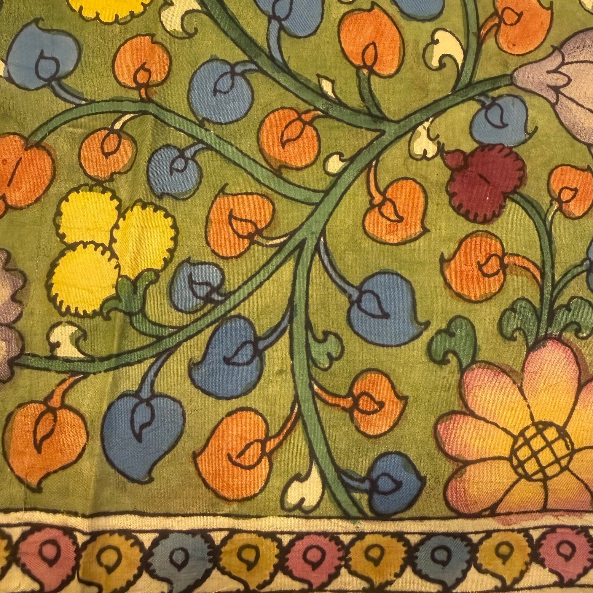 SHSKAL12 Kanchipuram Hand Painted kalamkari Silk Blouse