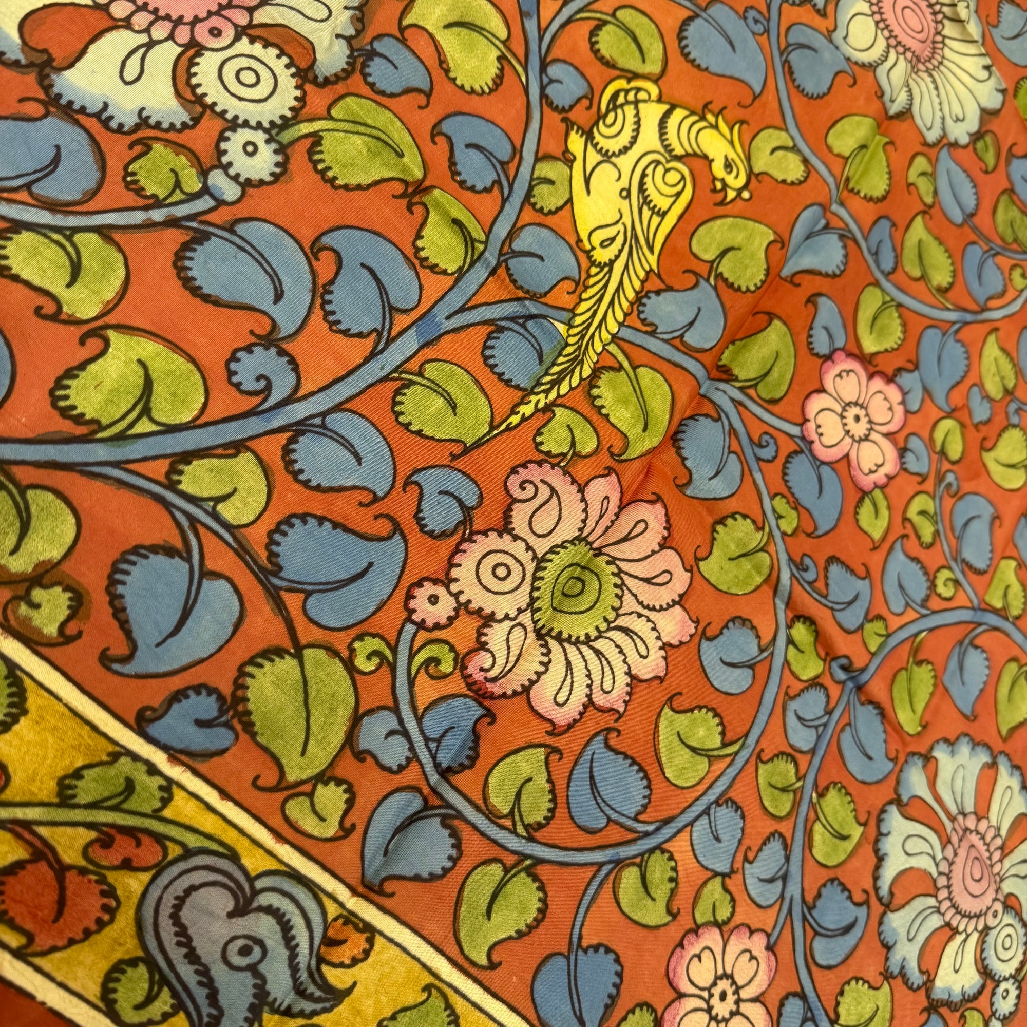 SHSKAL13 Kanchipuram Hand Painted kalamkari Silk Blouse