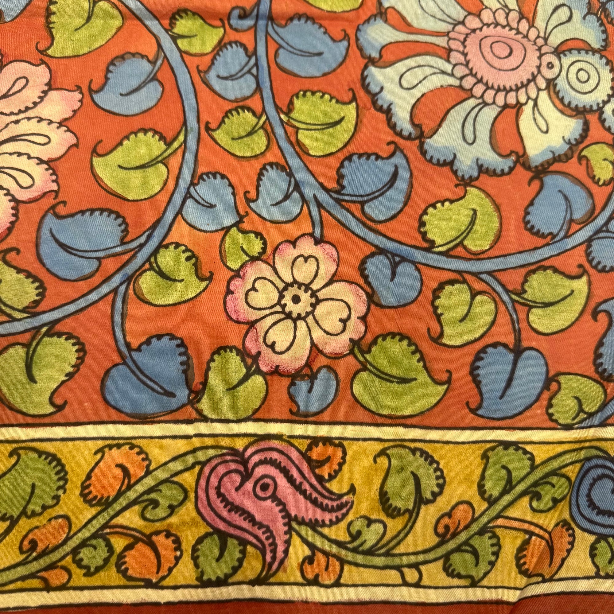 SHSKAL13 Kanchipuram Hand Painted kalamkari Silk Blouse