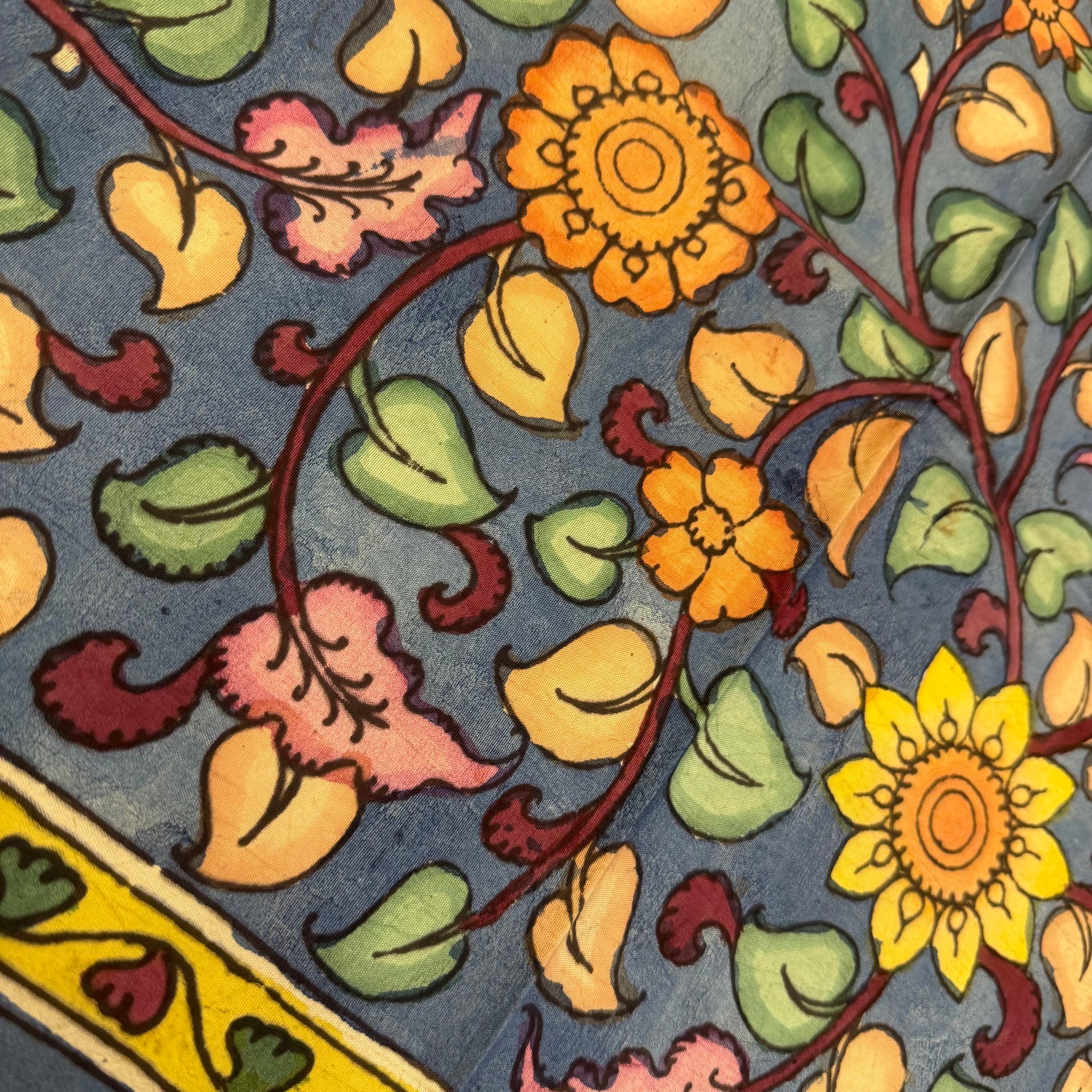 SHSKAL14 Kanchipuram Hand Painted kalamkari Silk Blouse