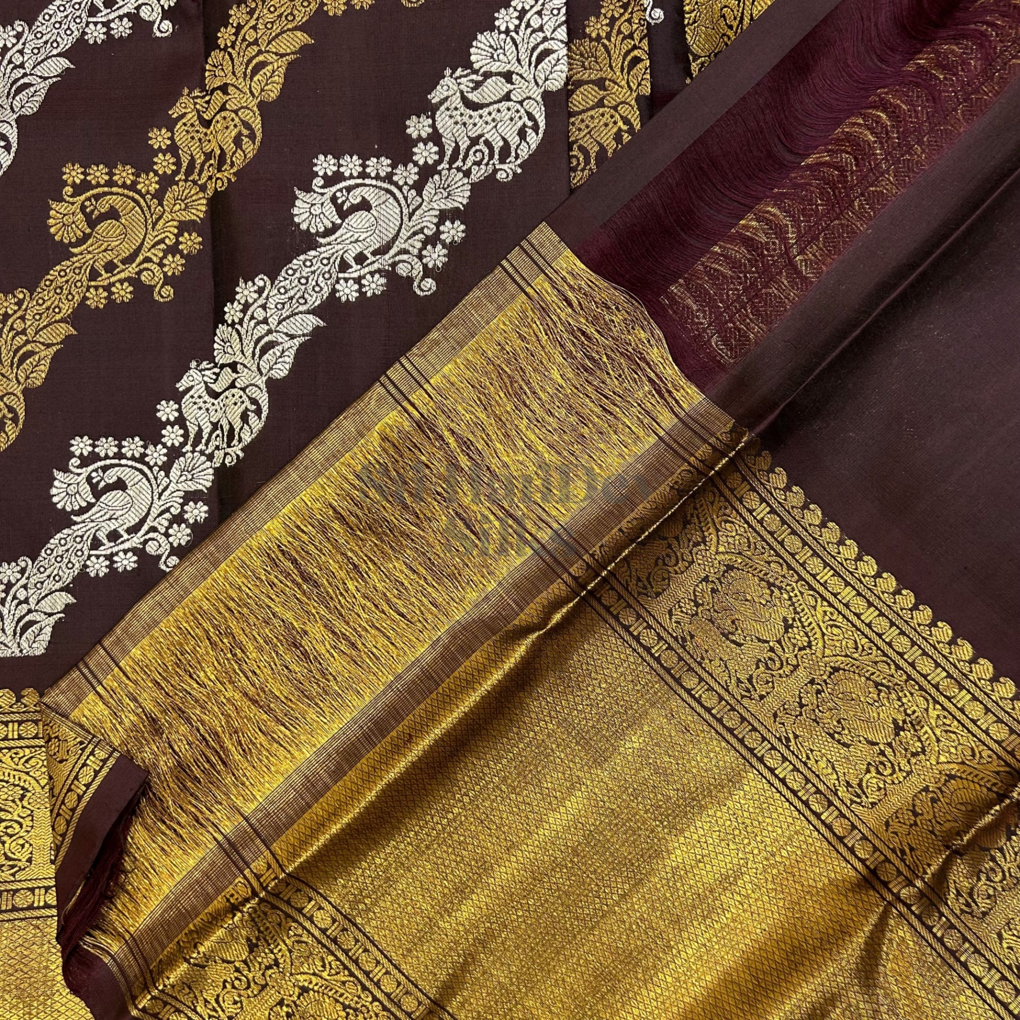 SHS8358 Kanchipuram Pure Handloom Silk Sari