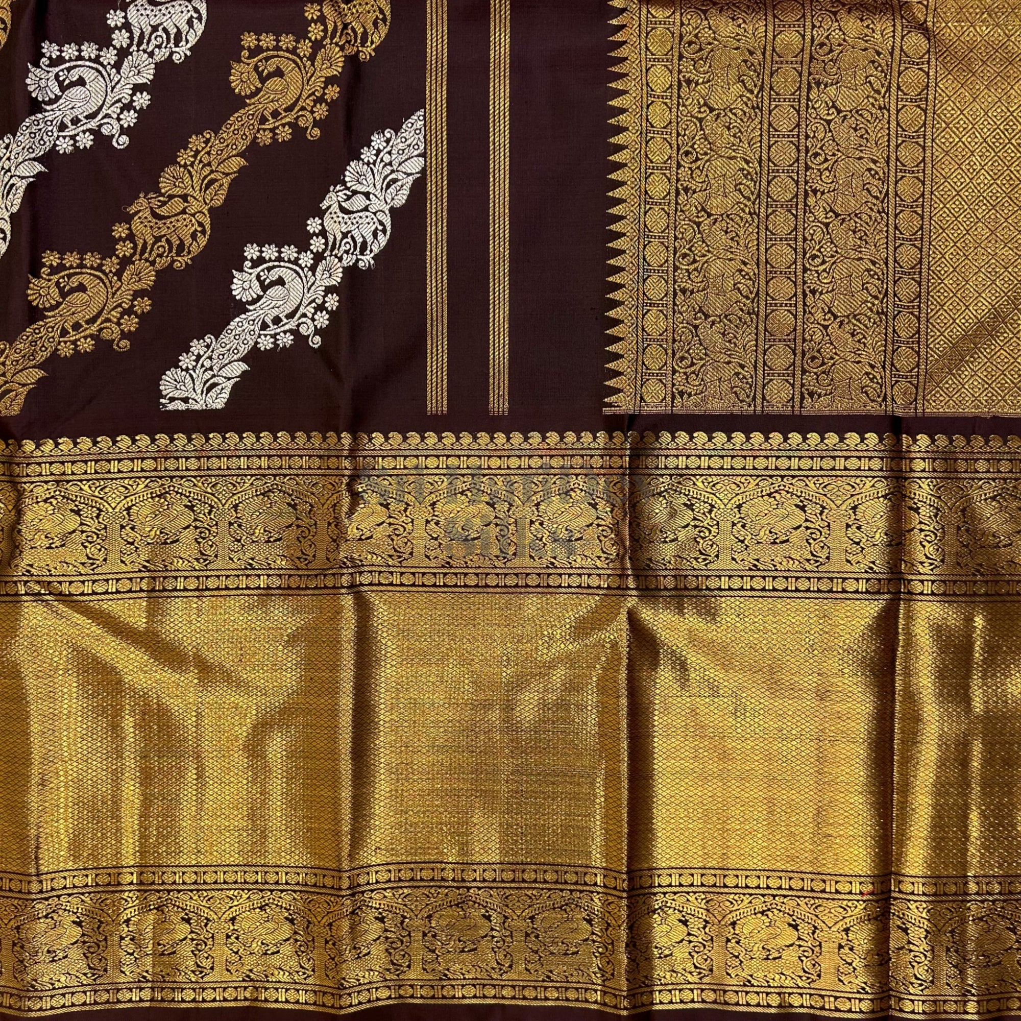 SHS8358 Kanchipuram Pure Handloom Silk Sari