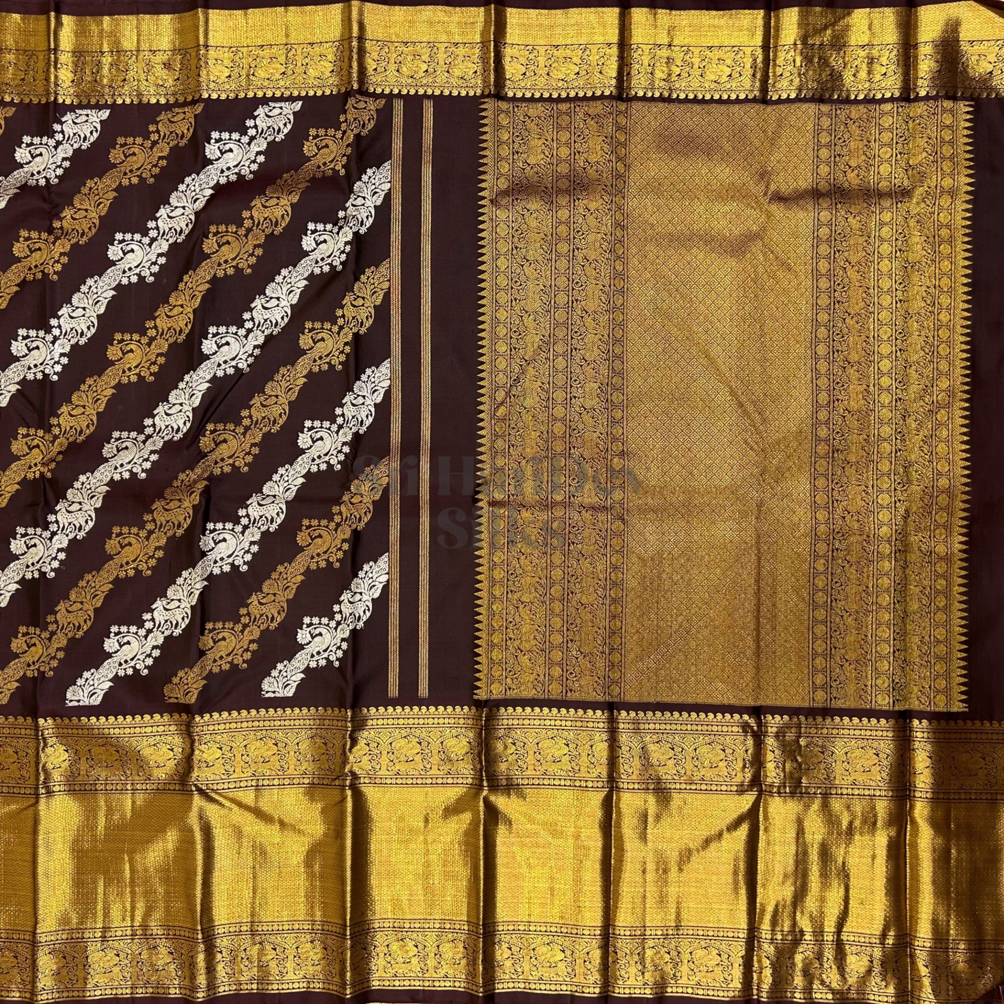 SHS8358 Kanchipuram Pure Handloom Silk Sari