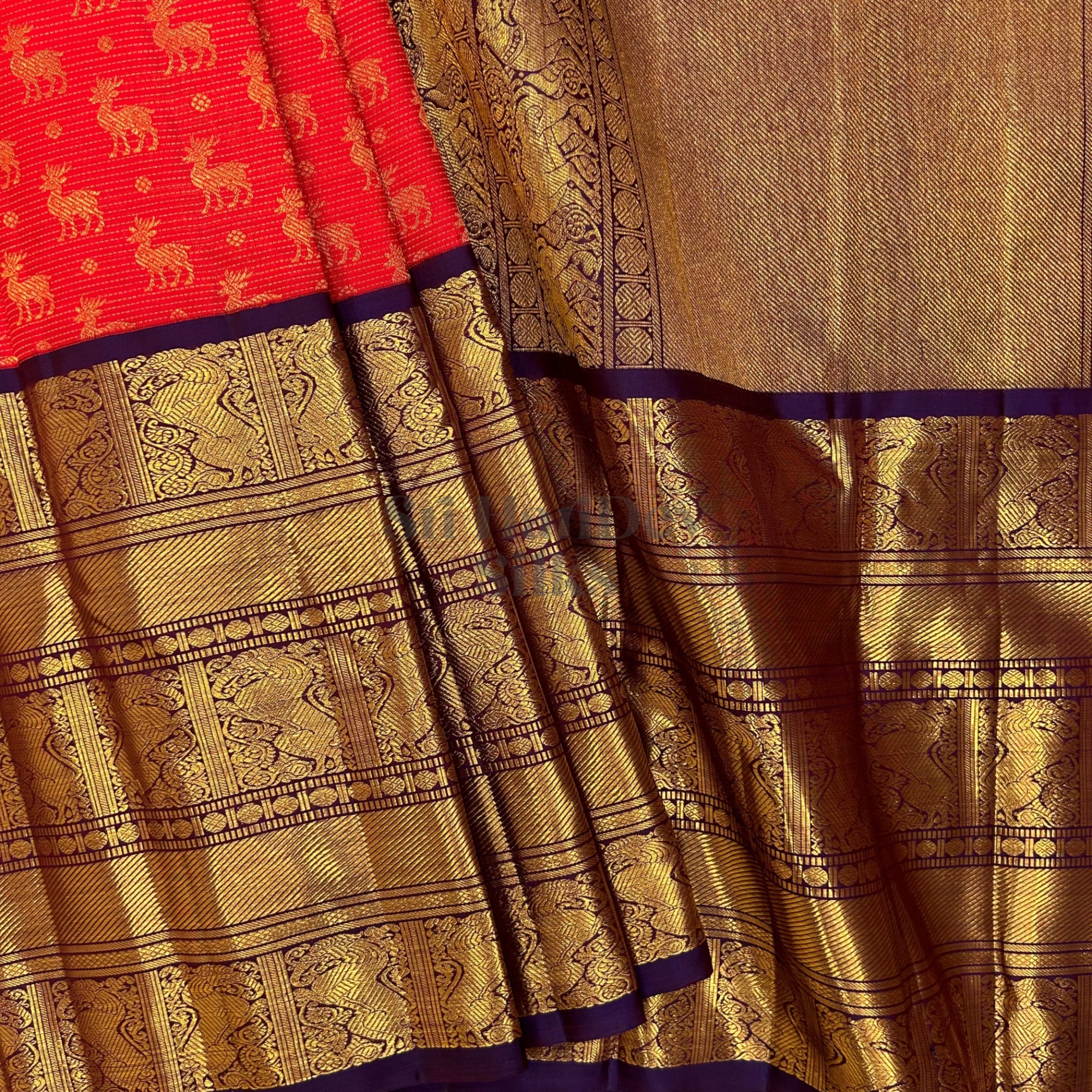SHS8417 Kanchipuram Pure Handloom Silk Sari