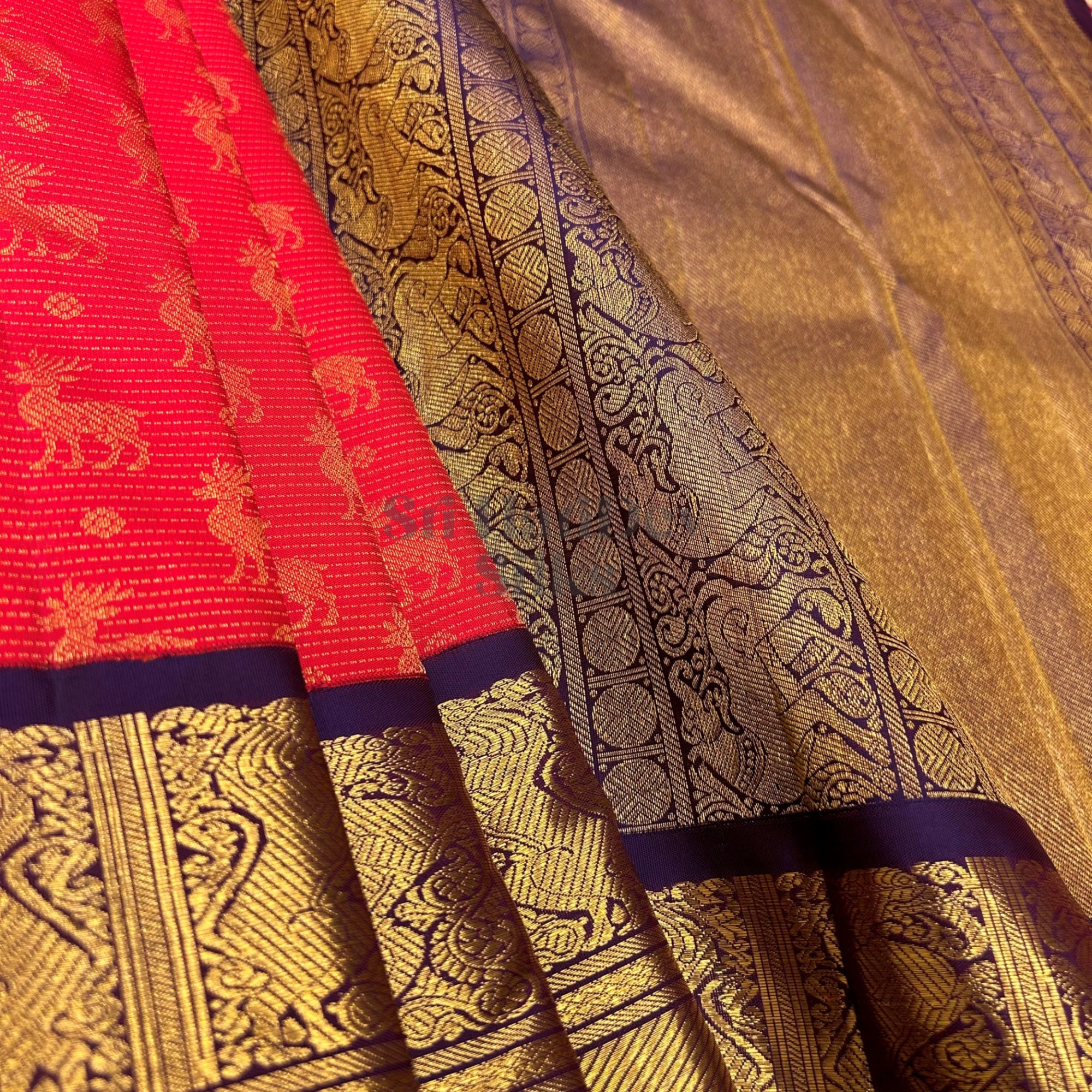 SHS8417 Kanchipuram Pure Handloom Silk Sari