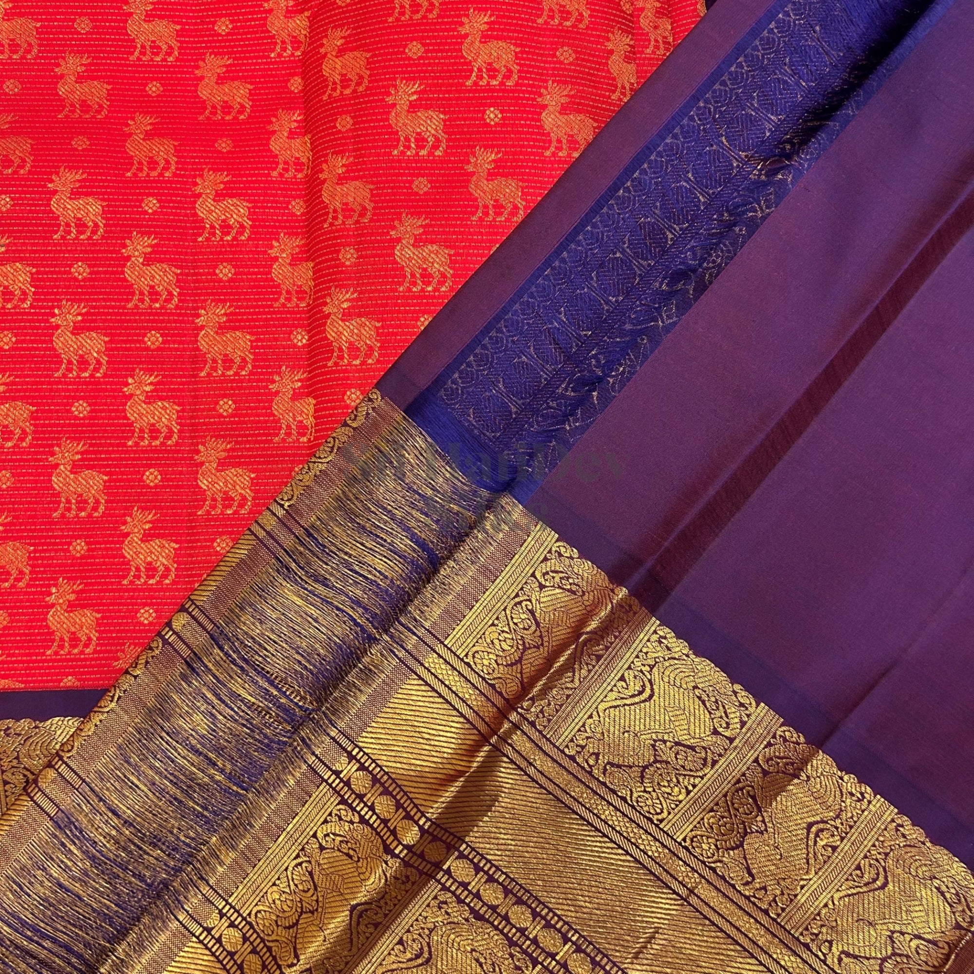 SHS8417 Kanchipuram Pure Handloom Silk Sari