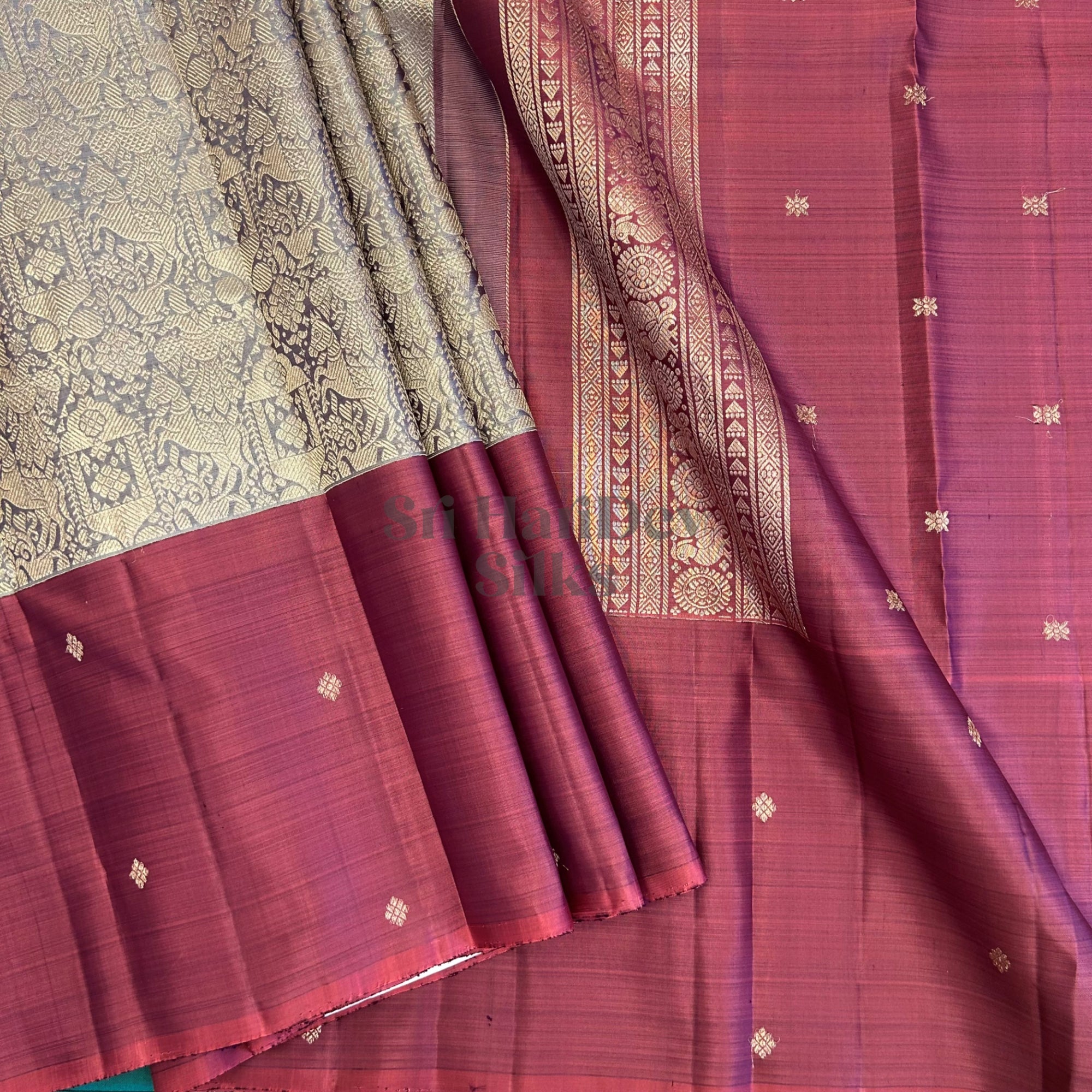 SHS8480 Kanchipuram pure handloom Silk Sari