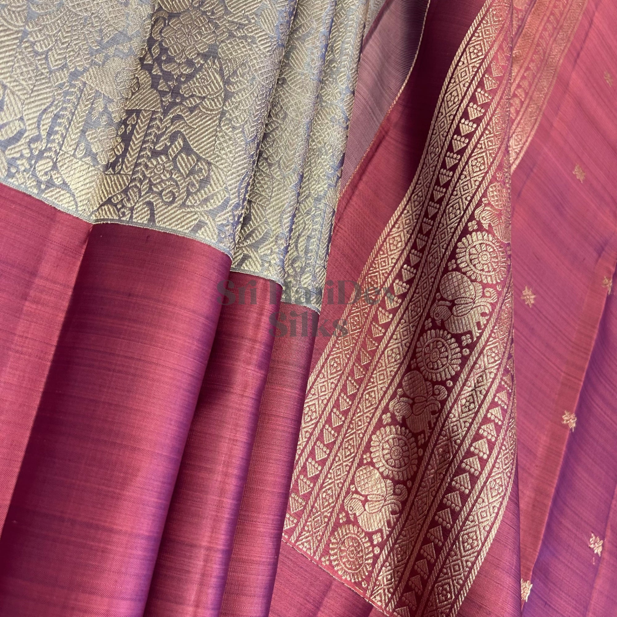 SHS8480 Kanchipuram pure handloom Silk Sari