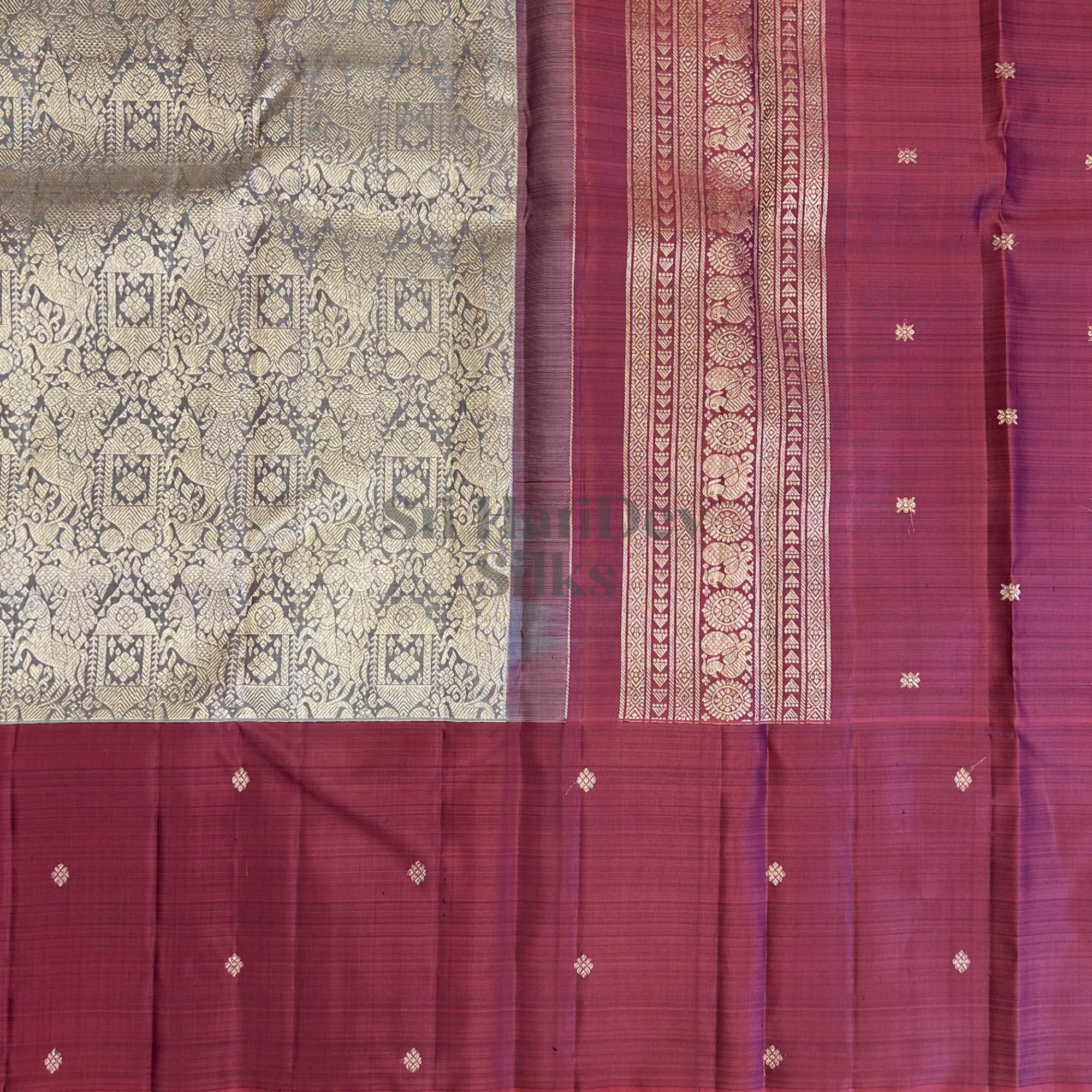 SHS8480 Kanchipuram pure handloom Silk Sari