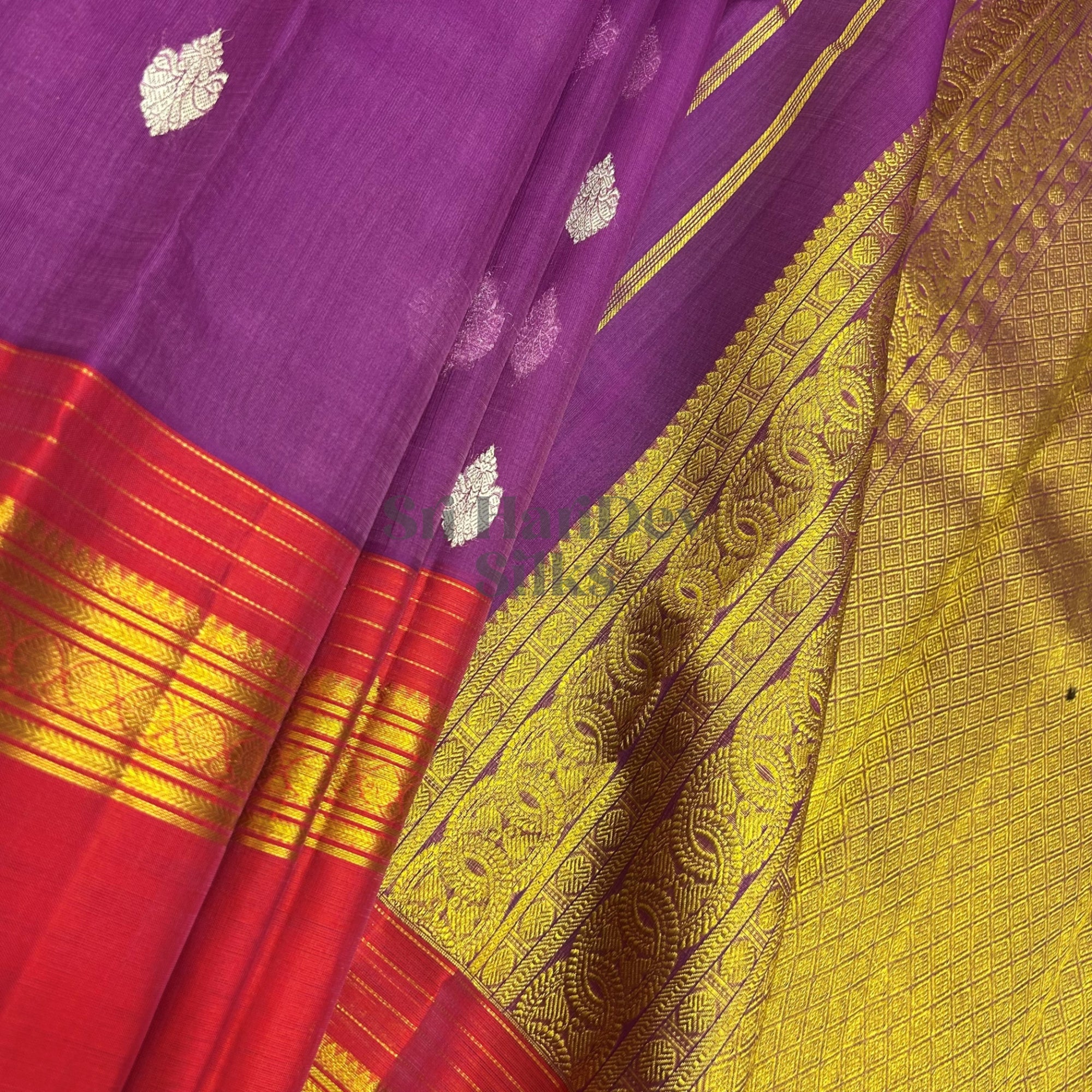 SHS8779 Kanchipuram Handloom Organza Silk Saree