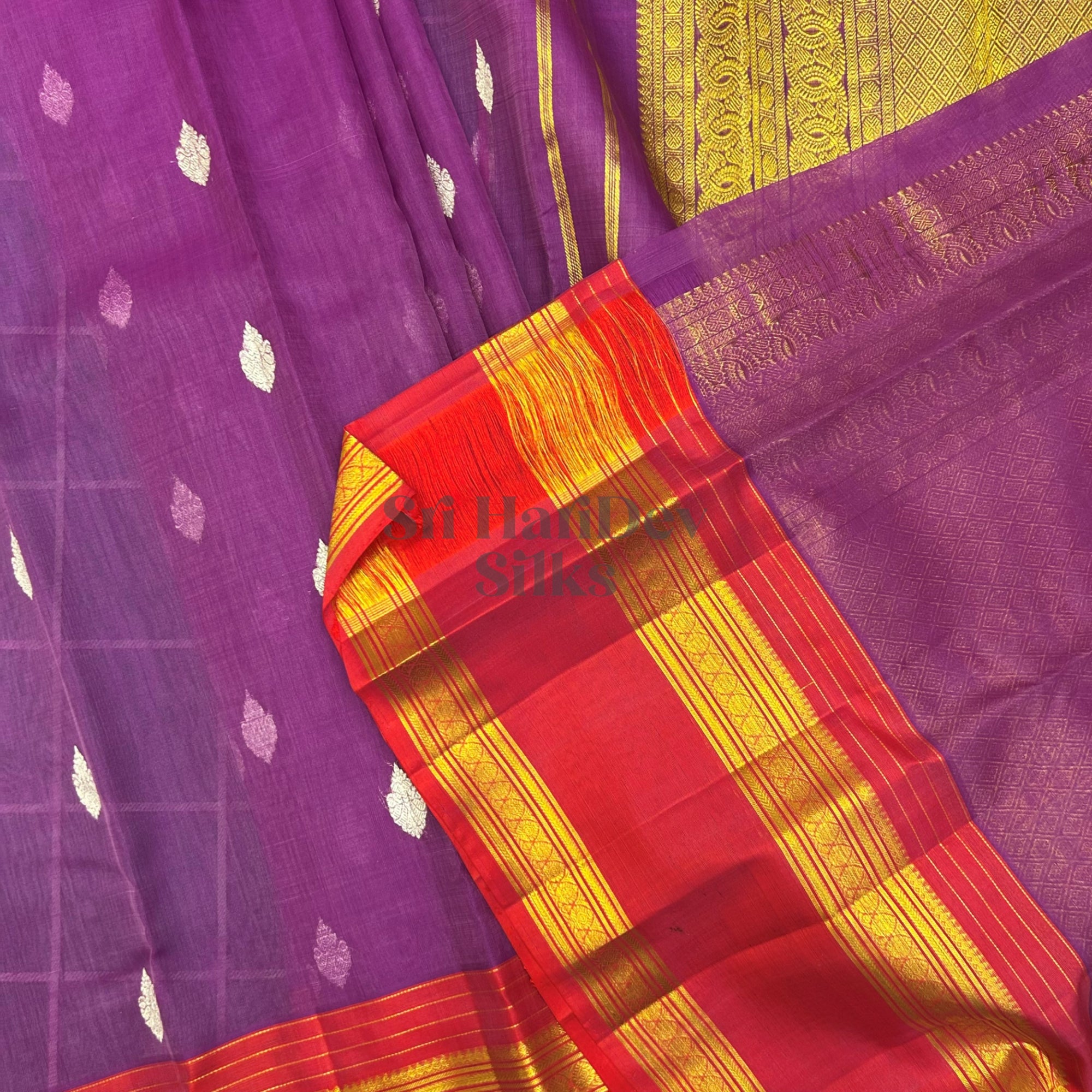 SHS8779 Kanchipuram Handloom Organza Silk Saree