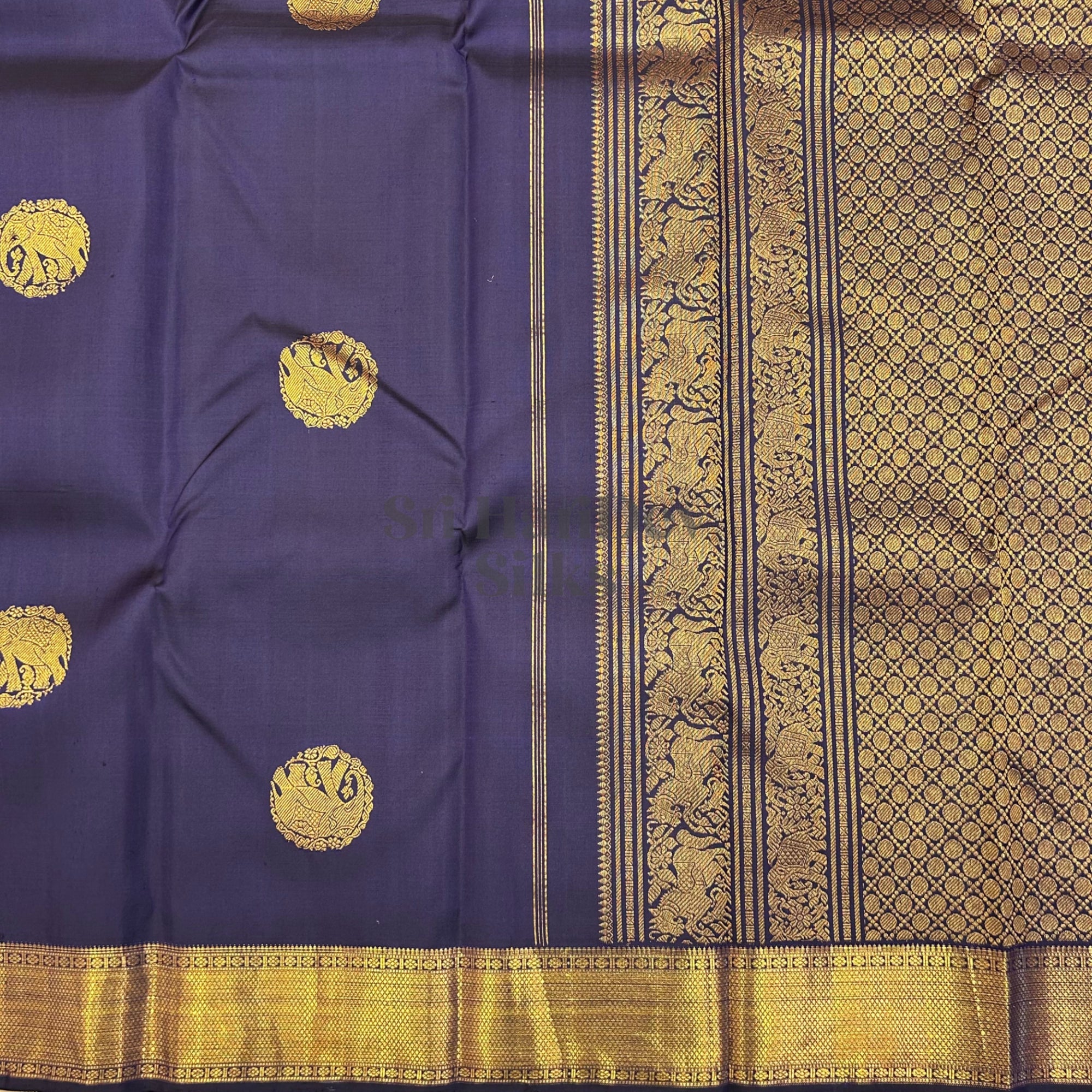 SHS8988 Kanchipuram Pure Handloom Silk Sari