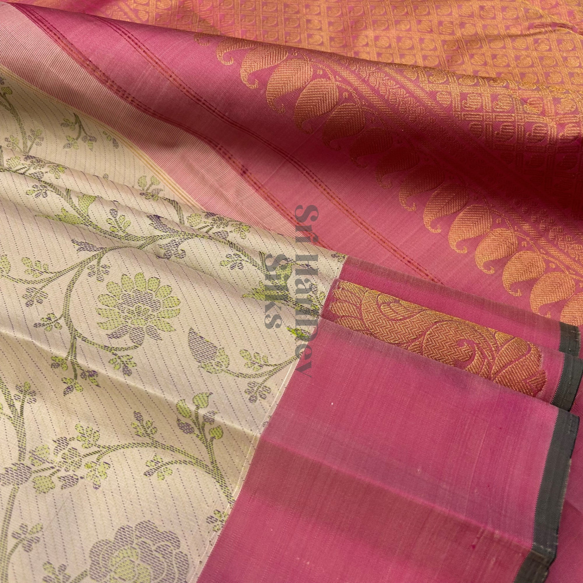 SHS8990 Kanchipuram Pure Handloom Silk Sari