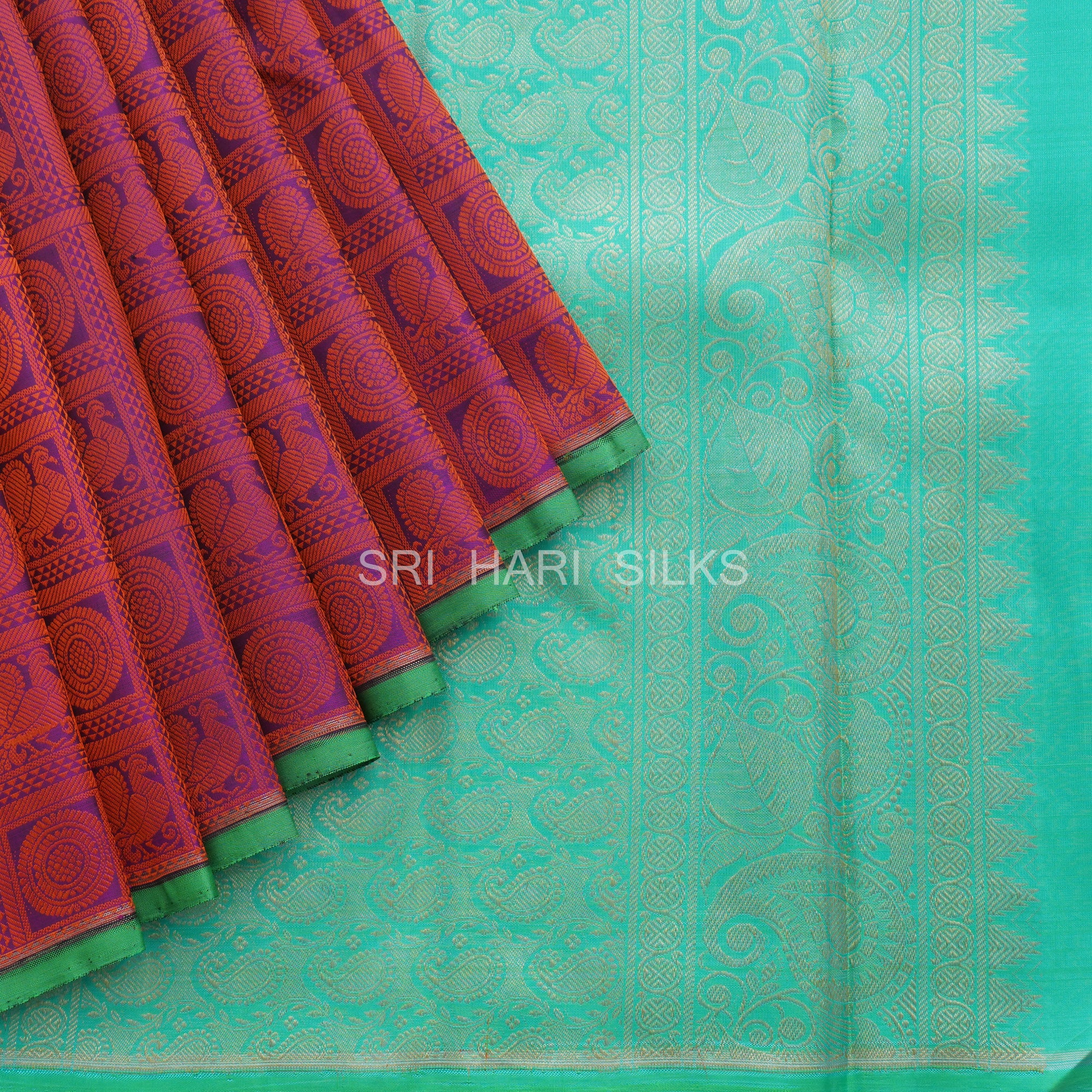 SHS1375 Kanchipuram pure handloom Silk Sari