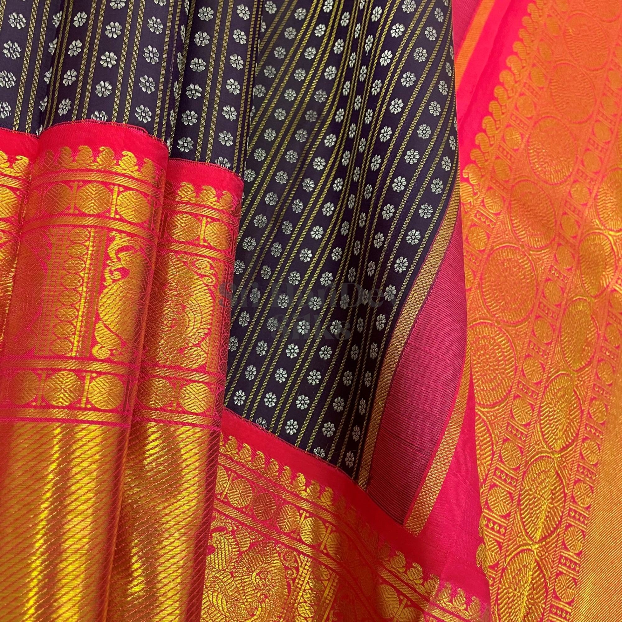 SHS5809 Kanchipuram Pure Handloom Silk Sari
