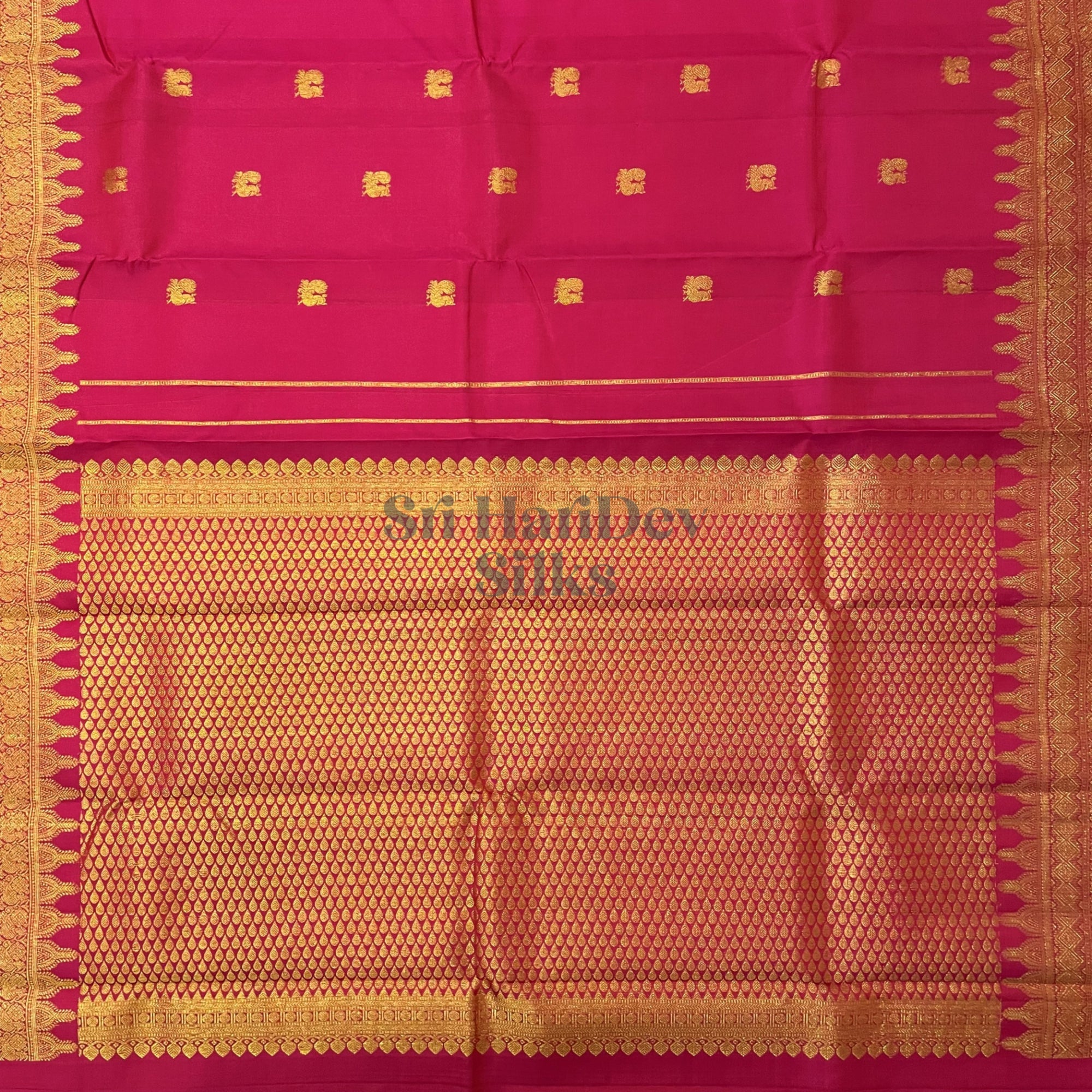 SHSPAI02 Kanchipuram Pure Handloom Silk Sari